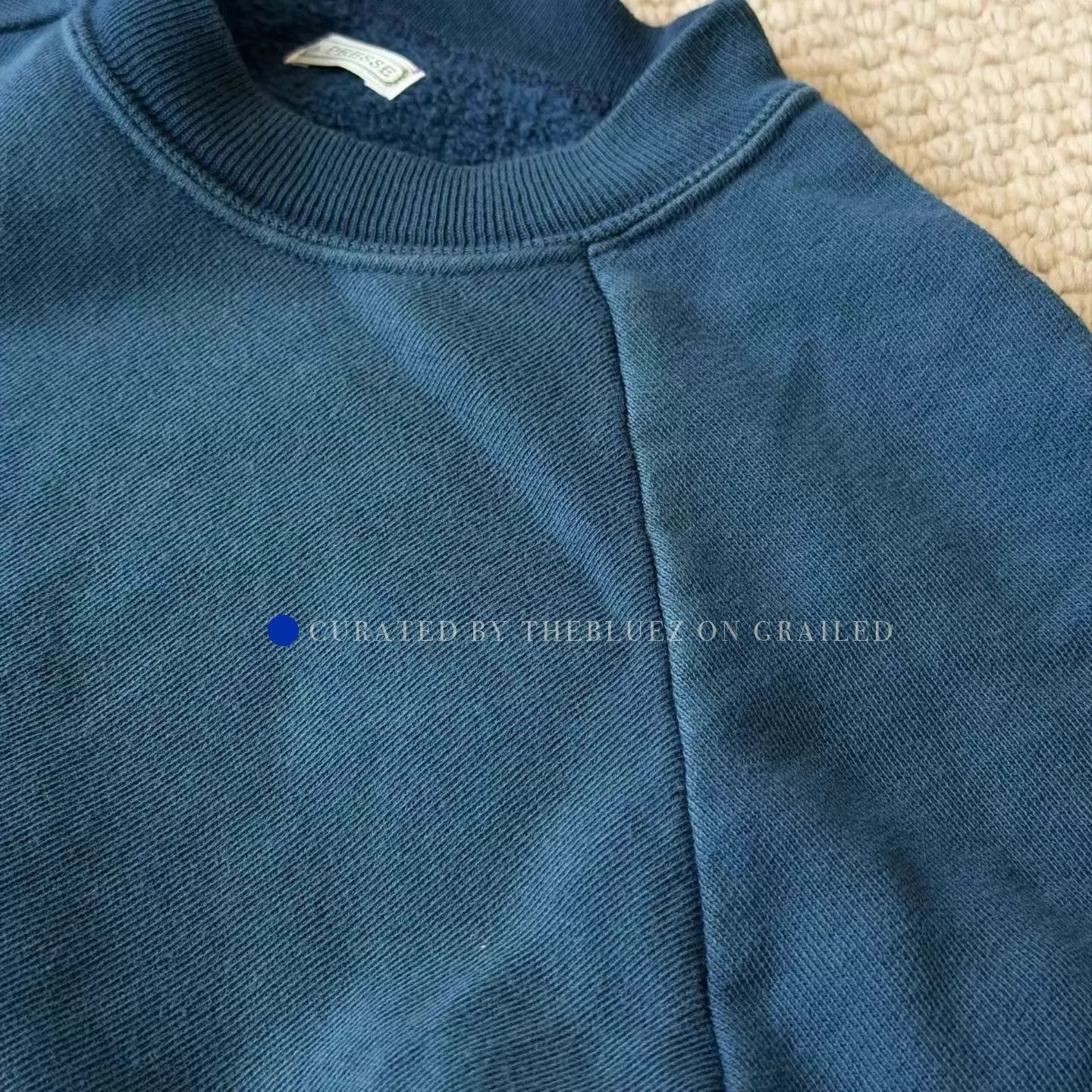 A.PRESSE Vintage Distressed Light Blue Sweatshirt Size US L / EU 52-54 / 3 - 4 Thumbnail