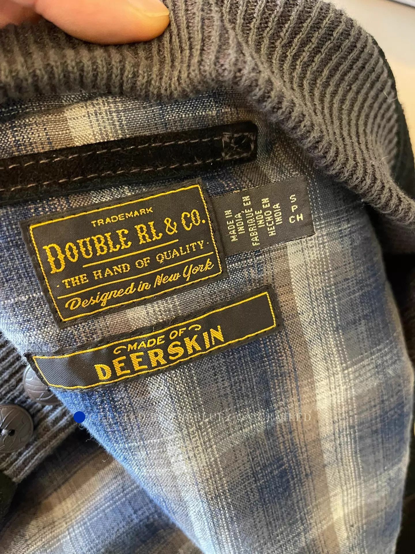 RRL Ralph Lauren Reversed Deer Suede Pilot Jacket in Black Size US S / EU 44-46 / 1 - 3 Thumbnail