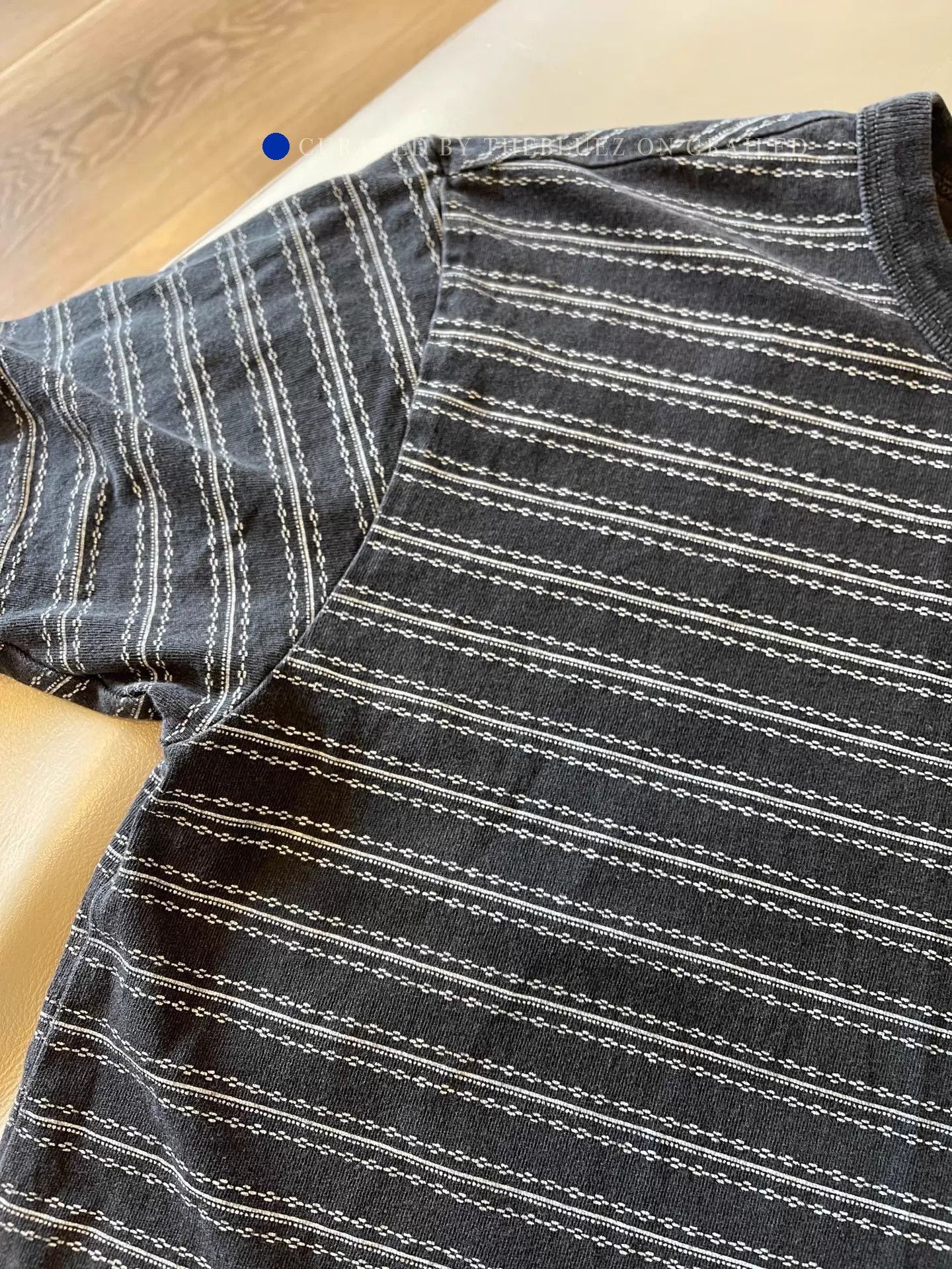 RRL Ralph Lauren Washed Black Striped Short Sleeve Tee Size US S / EU 44-46 / 1 - 4 Thumbnail