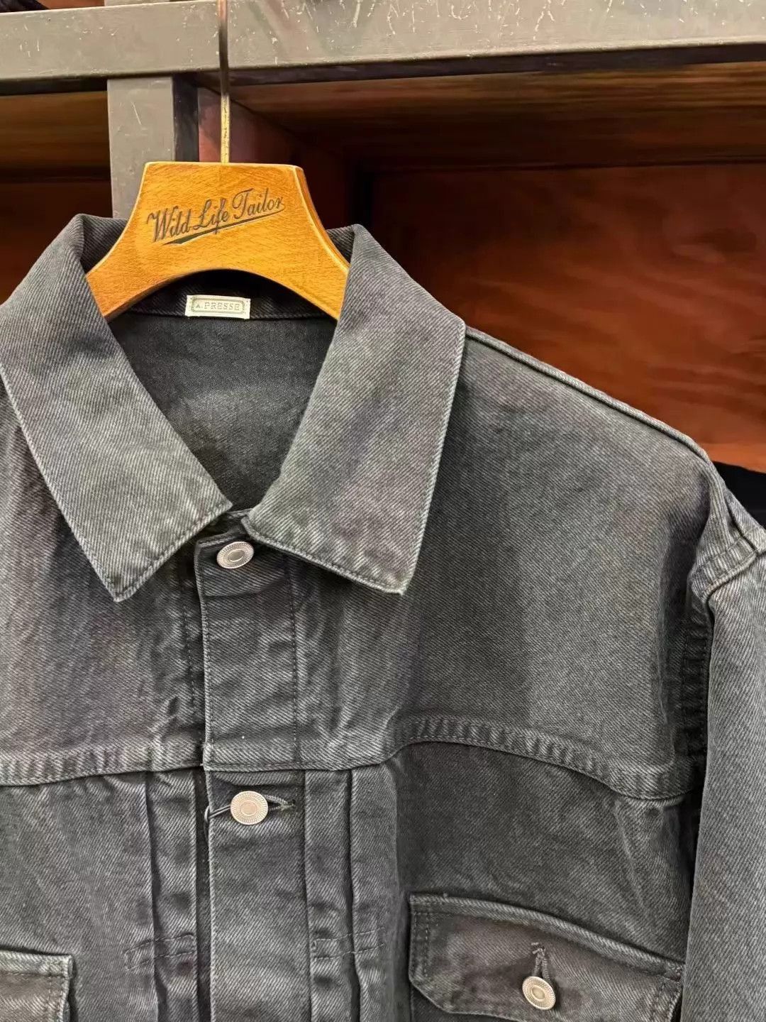 A.PRESSE Washed Blue Denim Jacket Size M Size US M / EU 48-50 / 2 - 3 Thumbnail