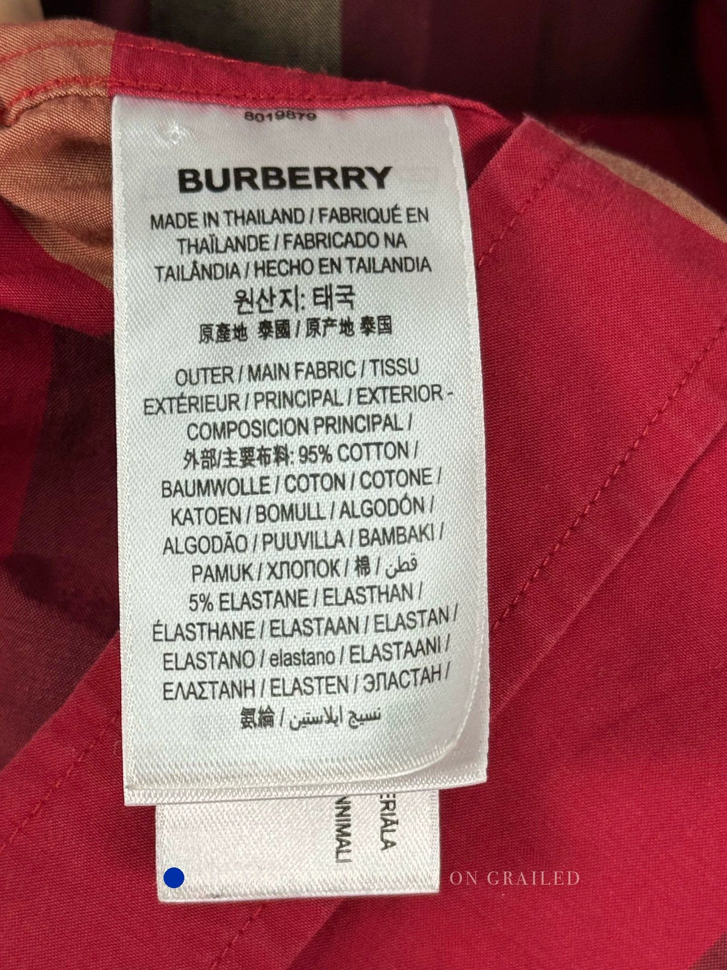Burberry Red Checkered Long Sleeve Shirt in XL Size US XL / EU 56 / 4 - 7 Thumbnail