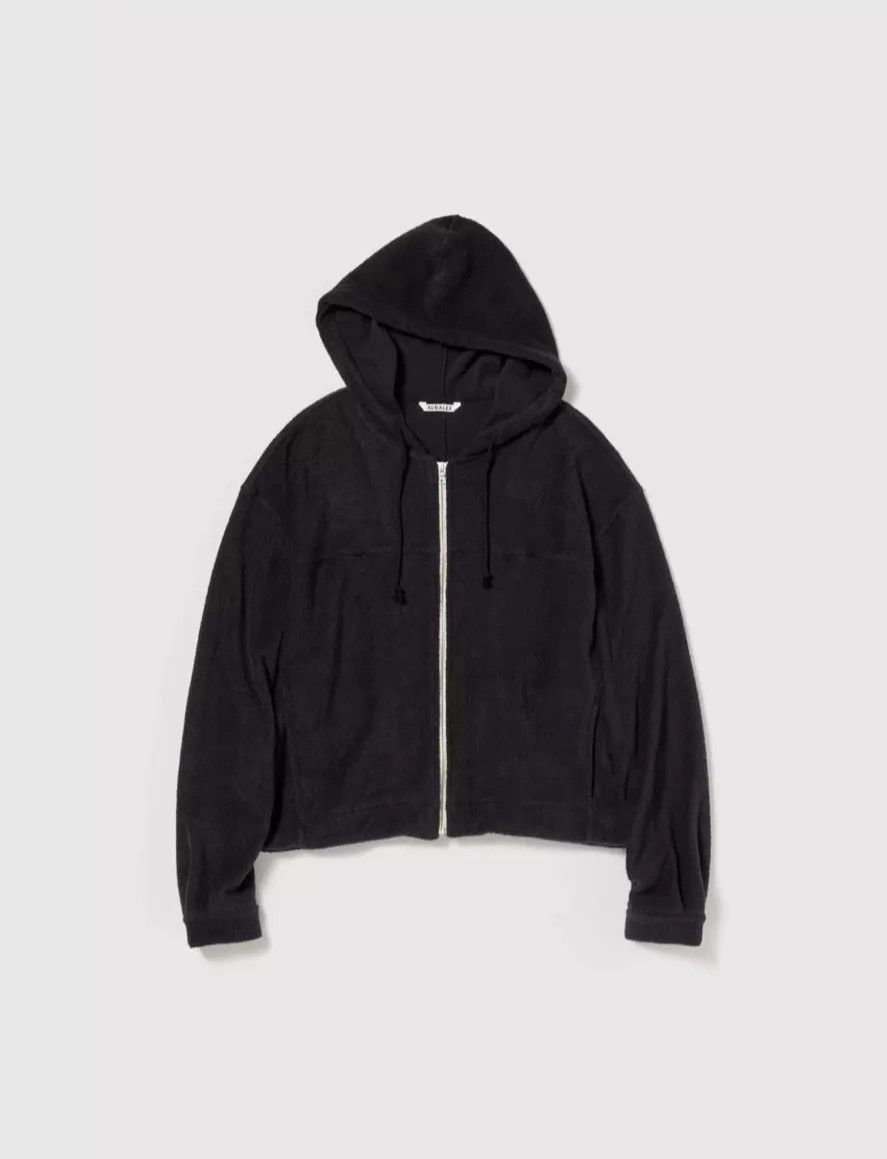 Auralee Black Cotton-Nylon Terry Hoodie Size US XXL / EU 58 / 5 - 2 Thumbnail