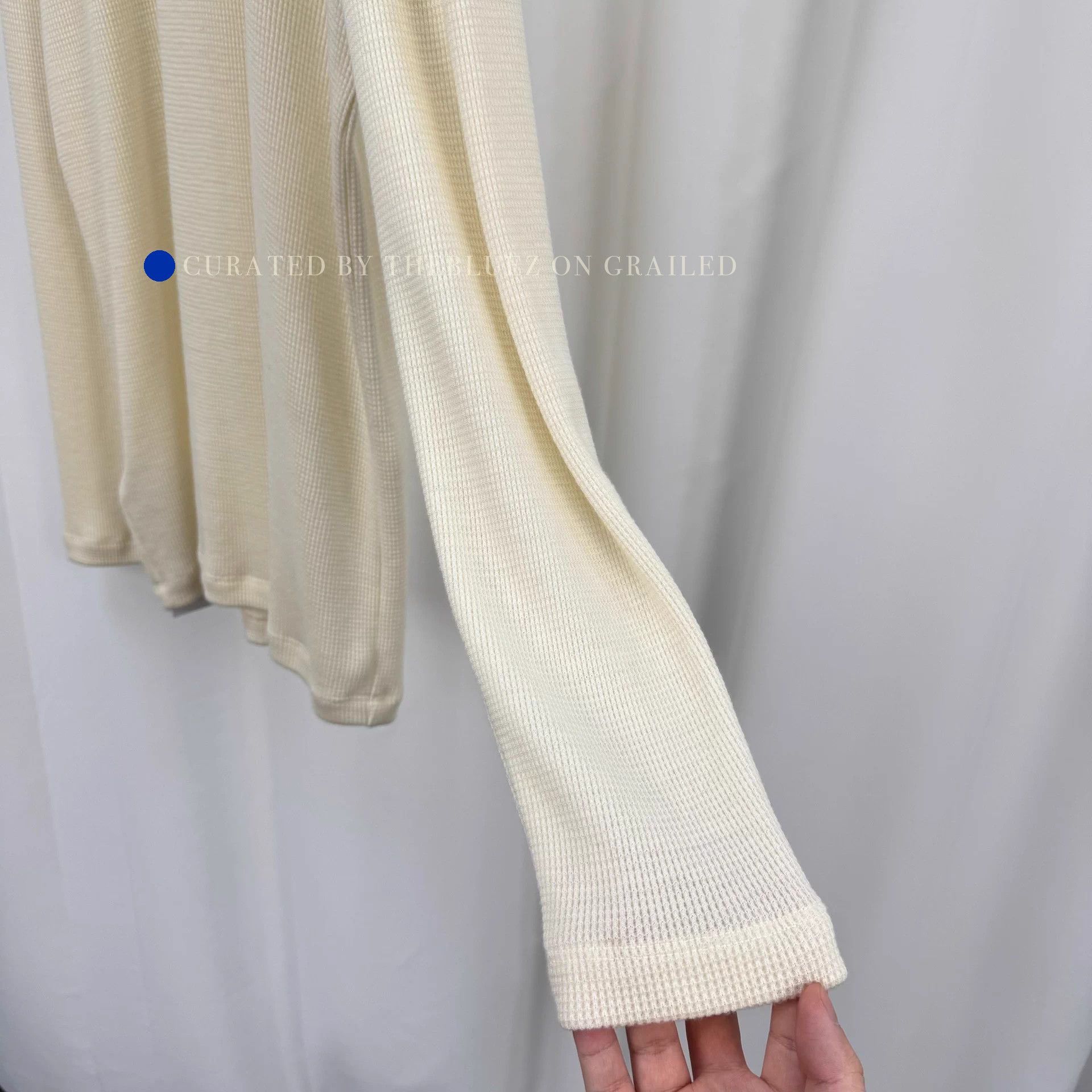 Chrome Hearts Beige Waffle Embroidered Long Sleeve Tee Size US XL / EU 56 / 4 - 5 Thumbnail