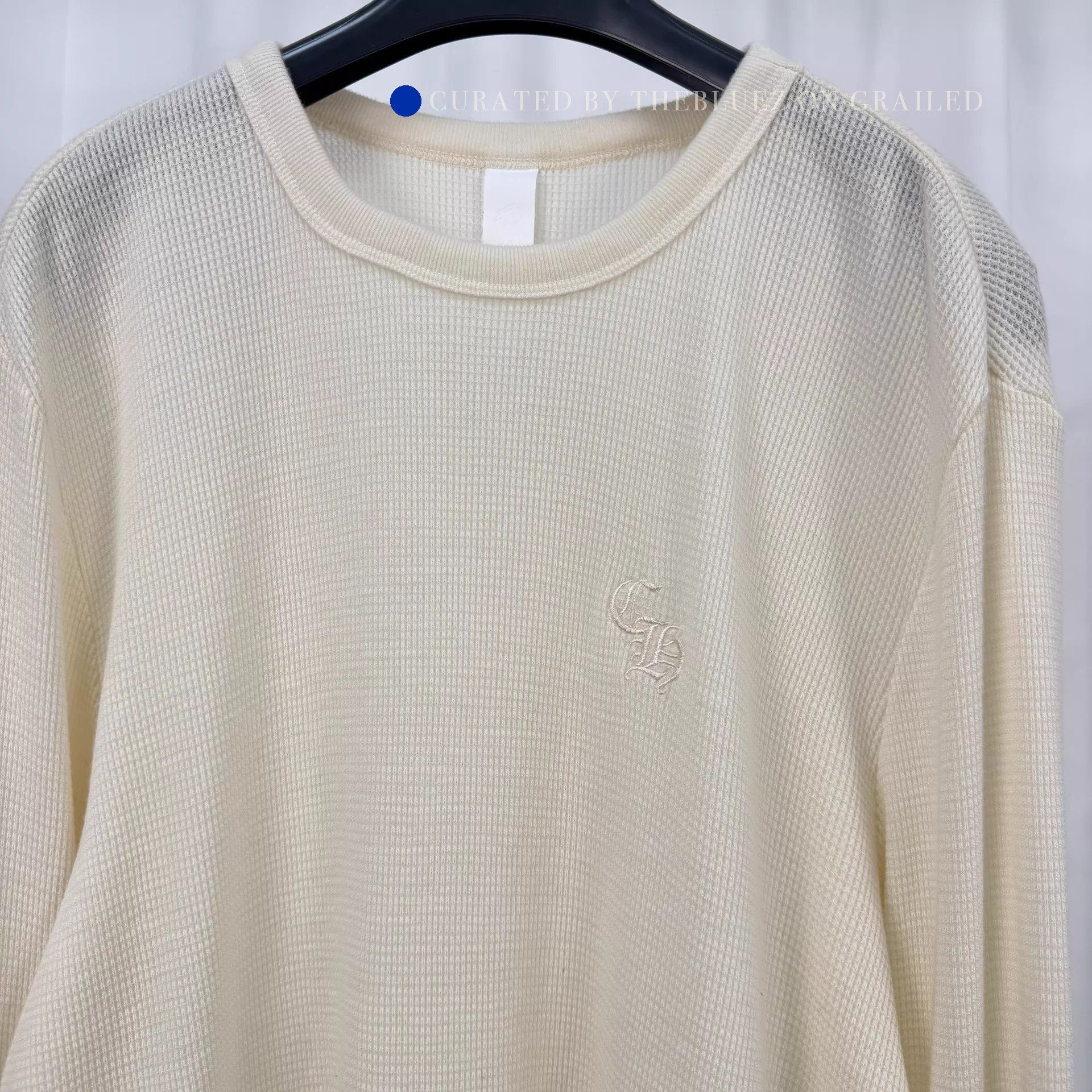 Chrome Hearts Beige Waffle Embroidered Long Sleeve Tee Size US XL / EU 56 / 4 - 3 Thumbnail