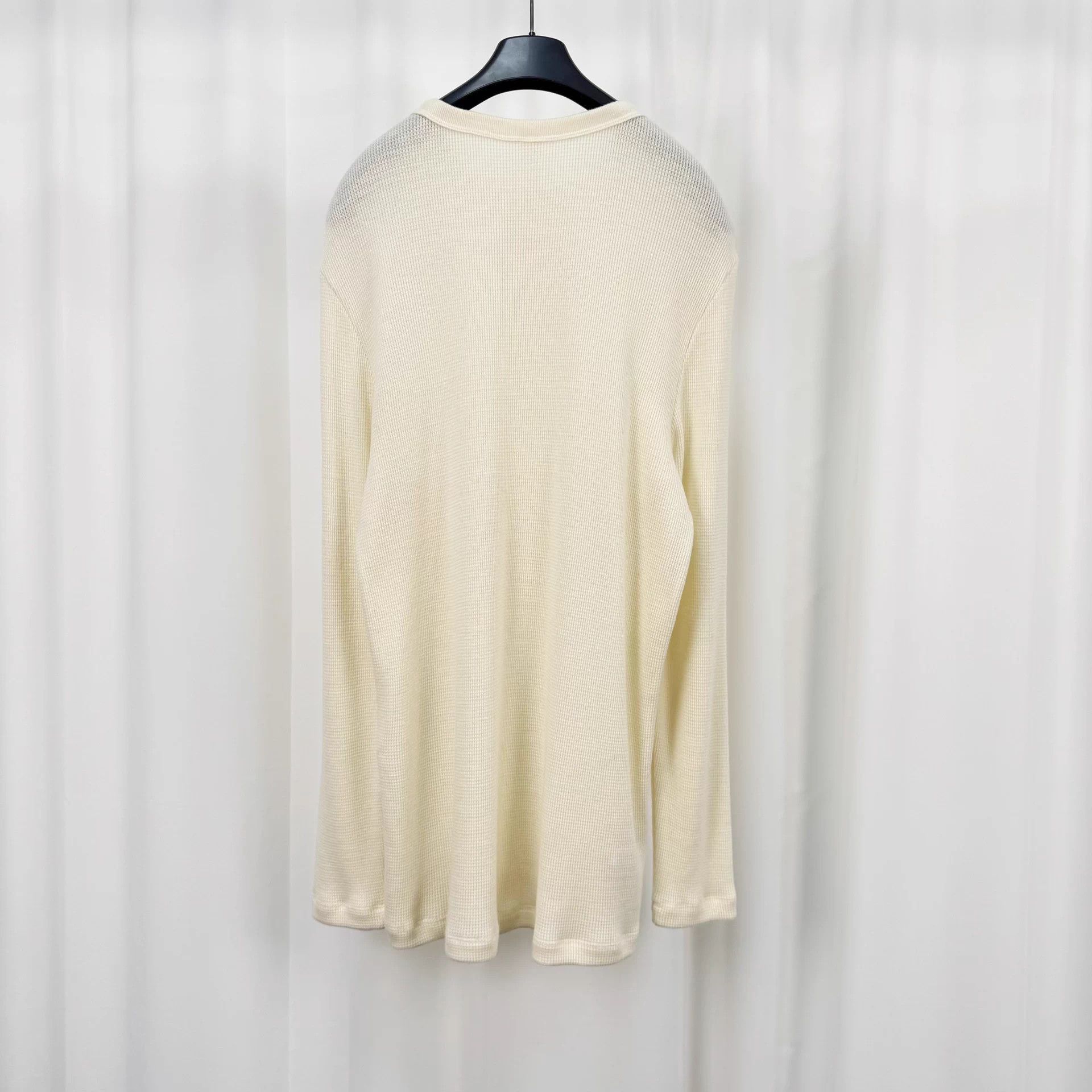 Chrome Hearts Beige Waffle Embroidered Long Sleeve Tee Size US XL / EU 56 / 4 - 2 Thumbnail