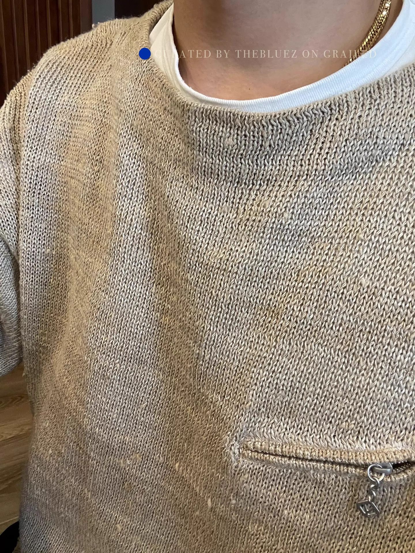 Visvim Beige Boat Neck Knit Sweater Size US L / EU 52-54 / 3 - 2 Thumbnail