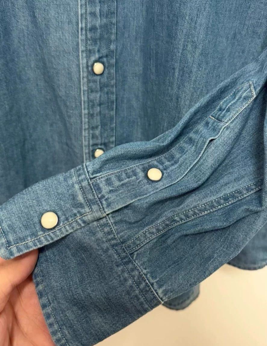 Auralee Light Blue Selvedge Denim Button-Up Shirt Size US XXL / EU 58 / 5 - 5 Thumbnail