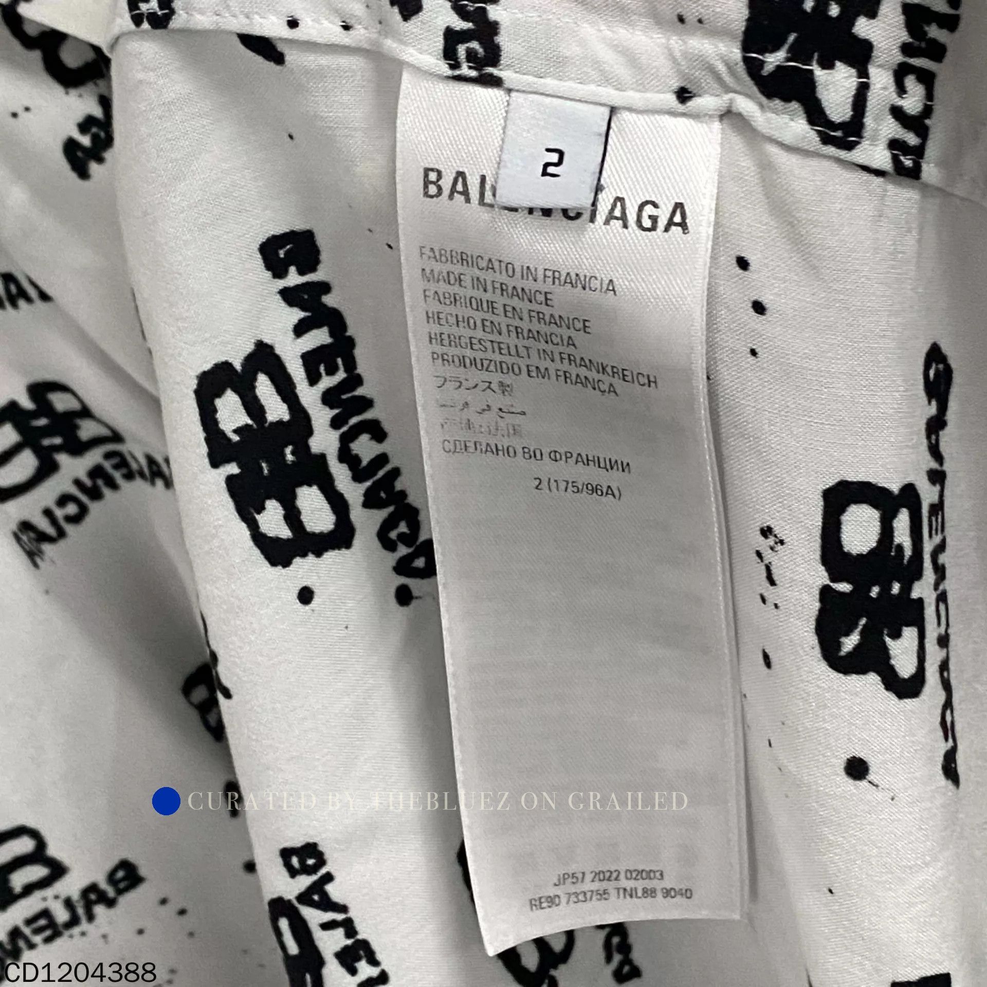 Balenciaga Graffiti Print Long Sleeve Shirt Size US M / EU 48-50 / 2 - 6 Thumbnail