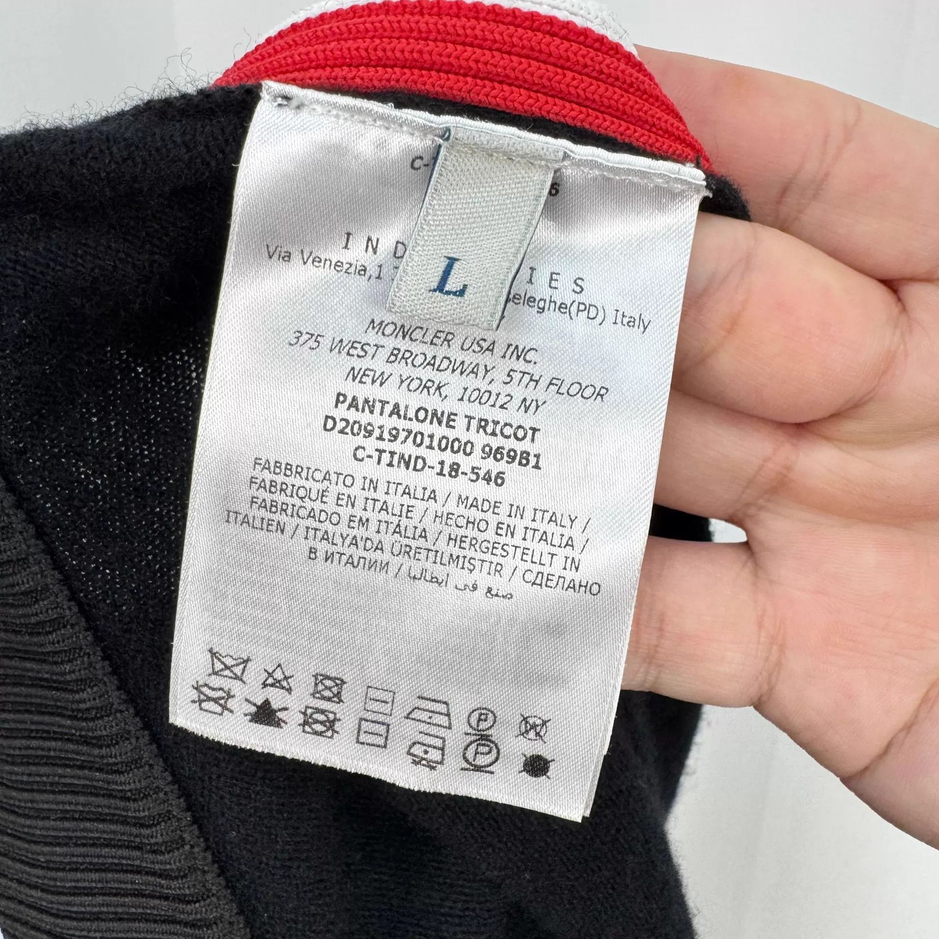 Moncler Black Knit Striped Joggers Size US 34 / EU 50 - 6 Thumbnail