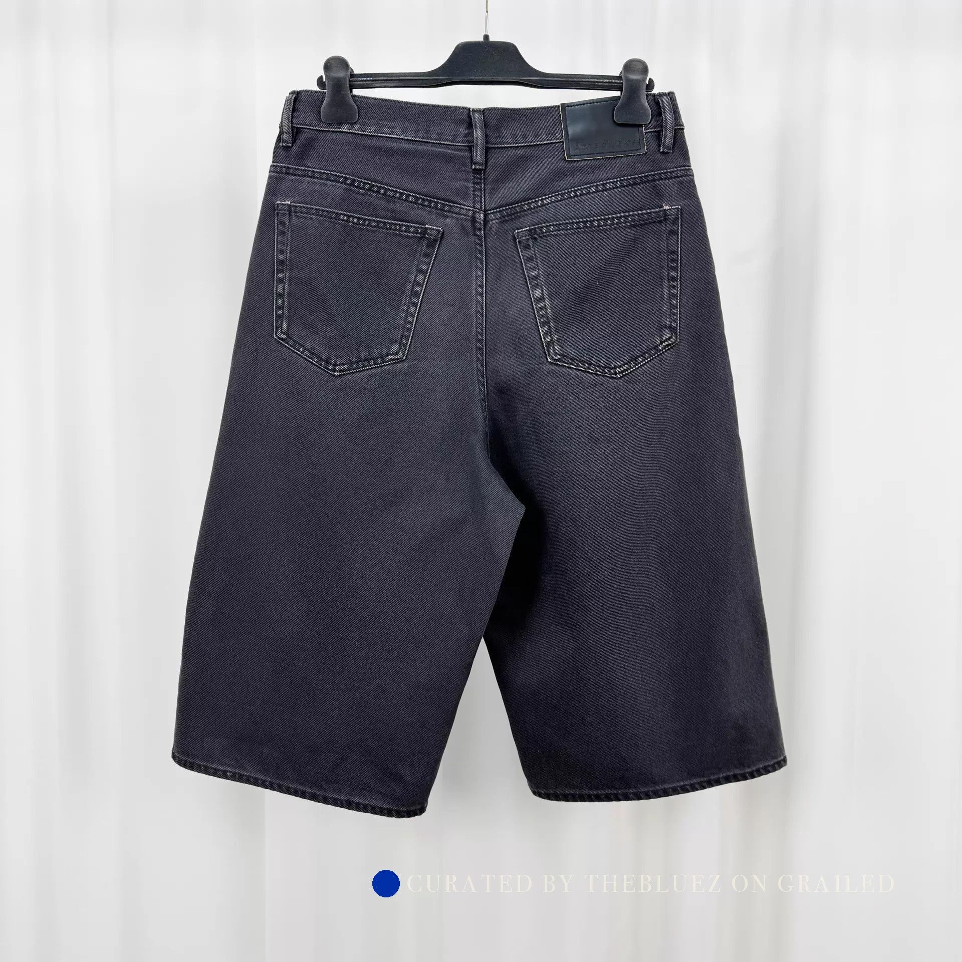 Acne Studios Black Washed Cropped Pants, Size 32 Size US 32 / EU 48 - 2 Thumbnail
