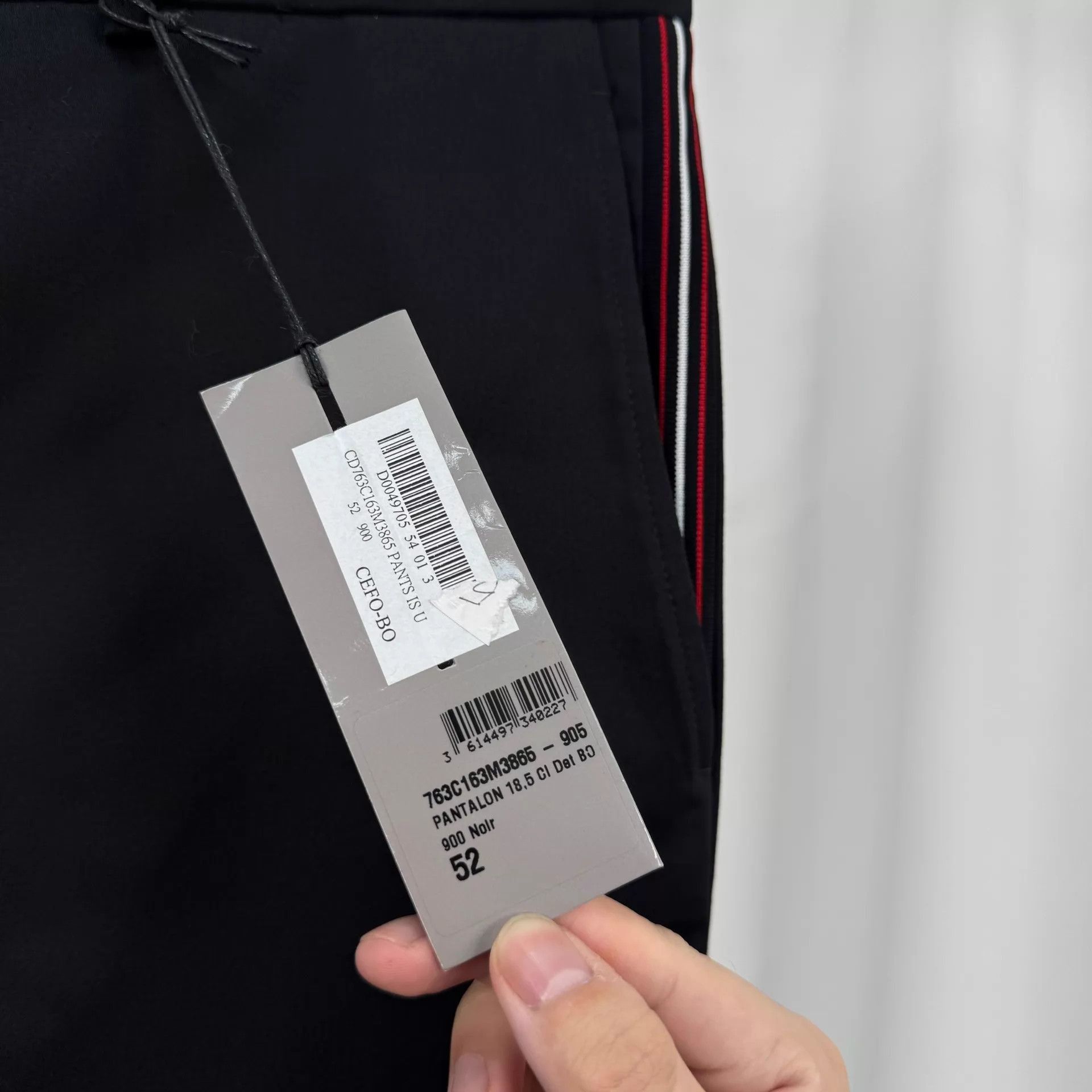 Dior Black Embroidered Stripe Casual Pants Size US 36 / EU 52 - 5 Thumbnail