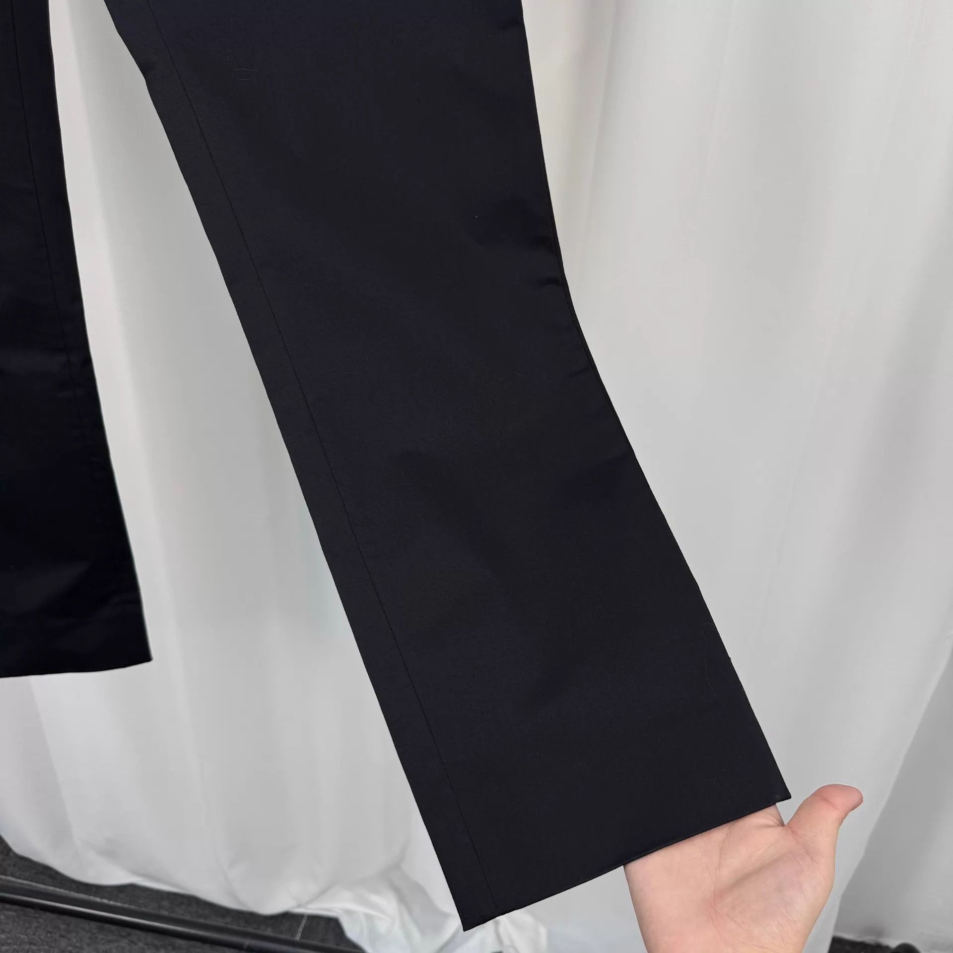 Dior Black Embroidered Stripe Casual Pants Size US 36 / EU 52 - 4 Thumbnail