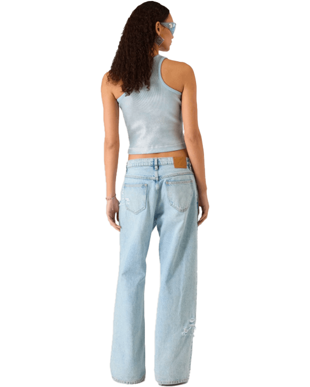 Casablanca Light Wash Graffiti Denim Jeans Size US 28 / EU 44 - 4 Thumbnail