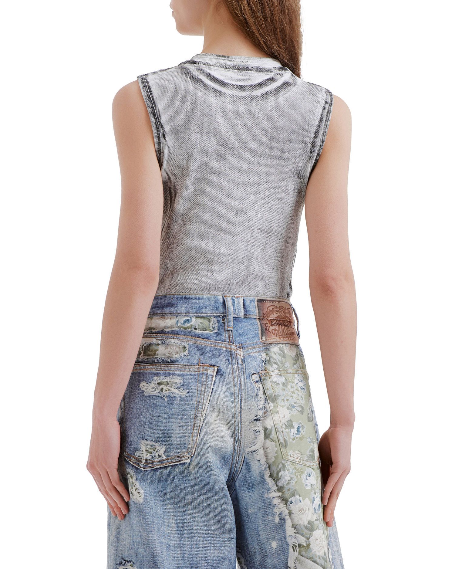 Acne Studios Acne Studios Distressed Printed Sleeveless Tank Top Size S / US 4 / IT 40 - 4 Thumbnail
