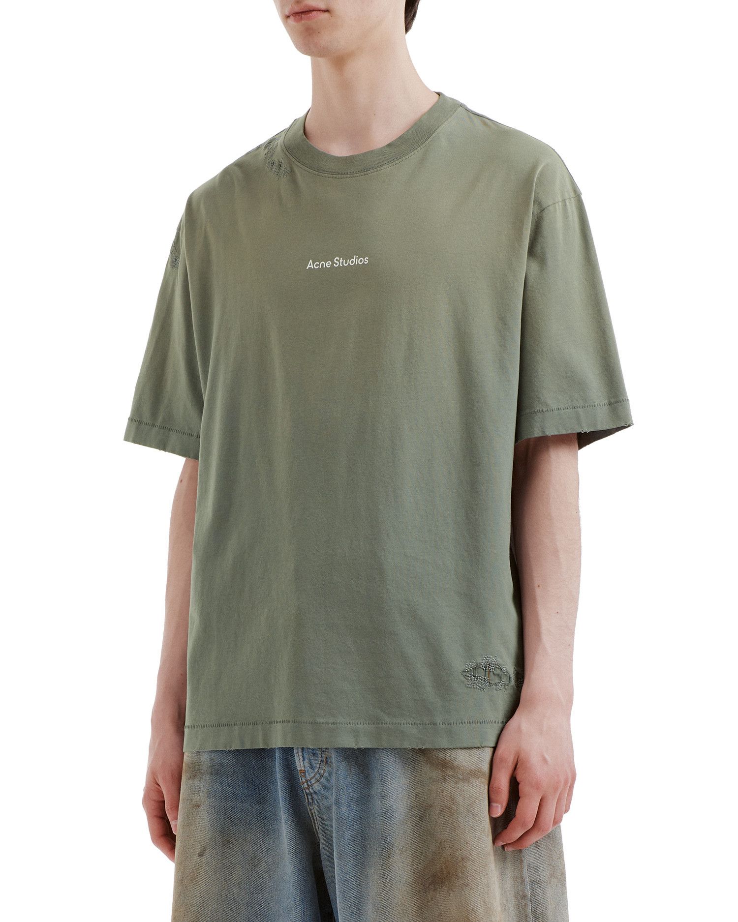 Acne Studios Acne Studios Ripped Patched Dice Decorative Short Sleeve ... Size US XS / EU 42 / 0 - 3 Thumbnail