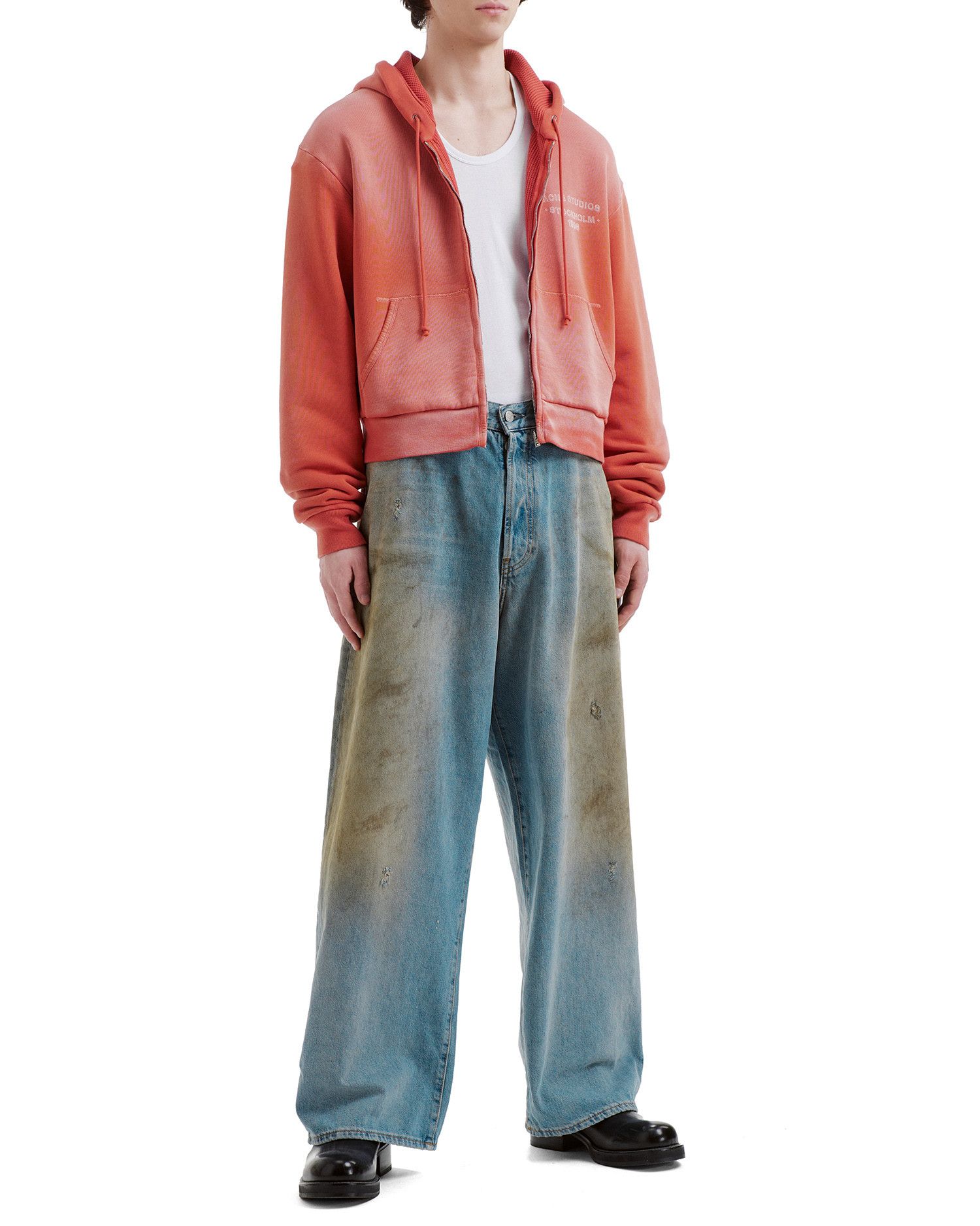 Acne Studios Acne Studios Distressed Wide Leg Jeans Size US 30 / EU 46 - 2 Thumbnail