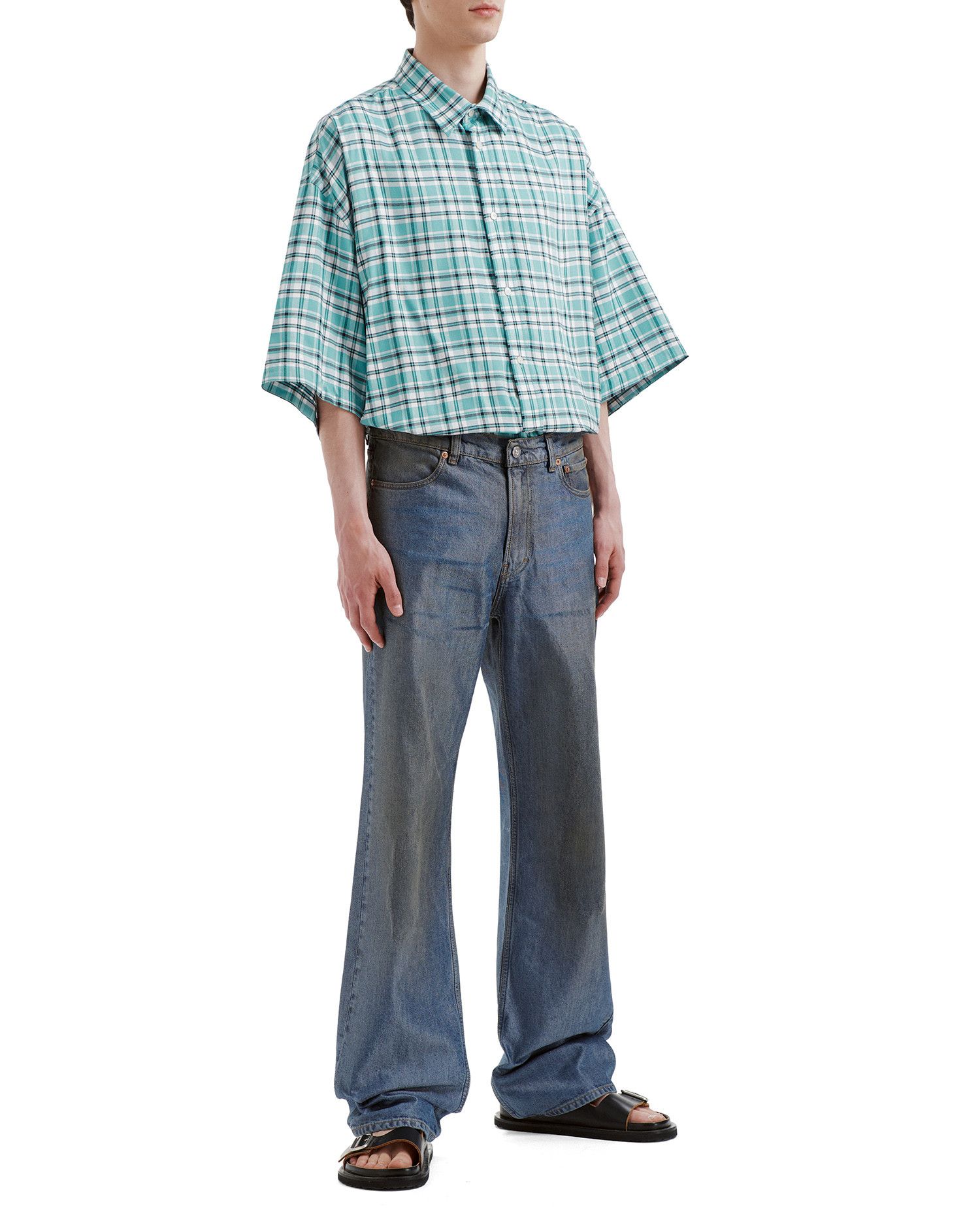 Acne Studios Acne Studios Plaid Short Sleeve Shirt Size US L / EU 52-54 / 3 - 2 Thumbnail