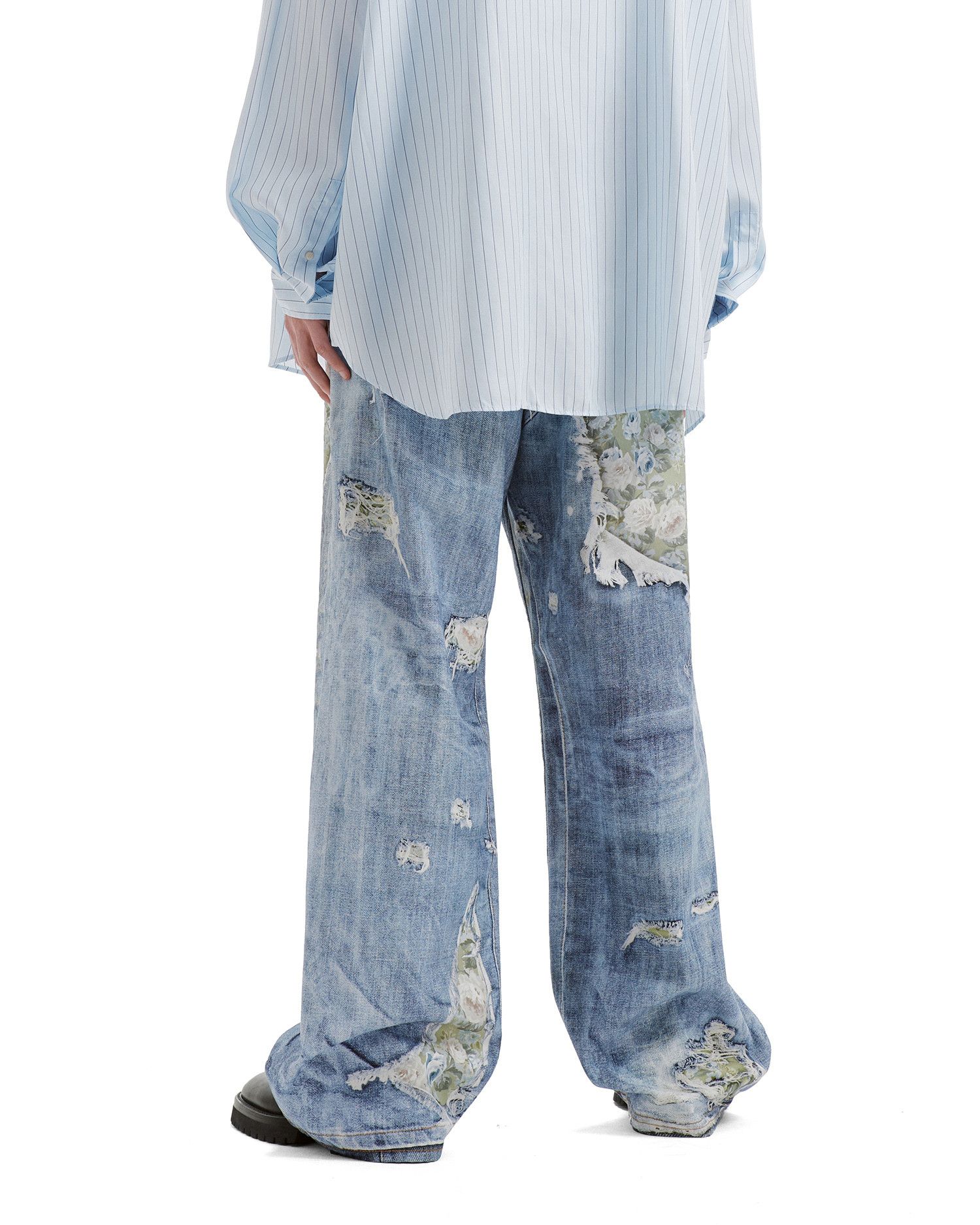 Acne Studios Acne Studios Ripped Floral Spliced Design Jeans Size US 28 / EU 44 - 4 Thumbnail
