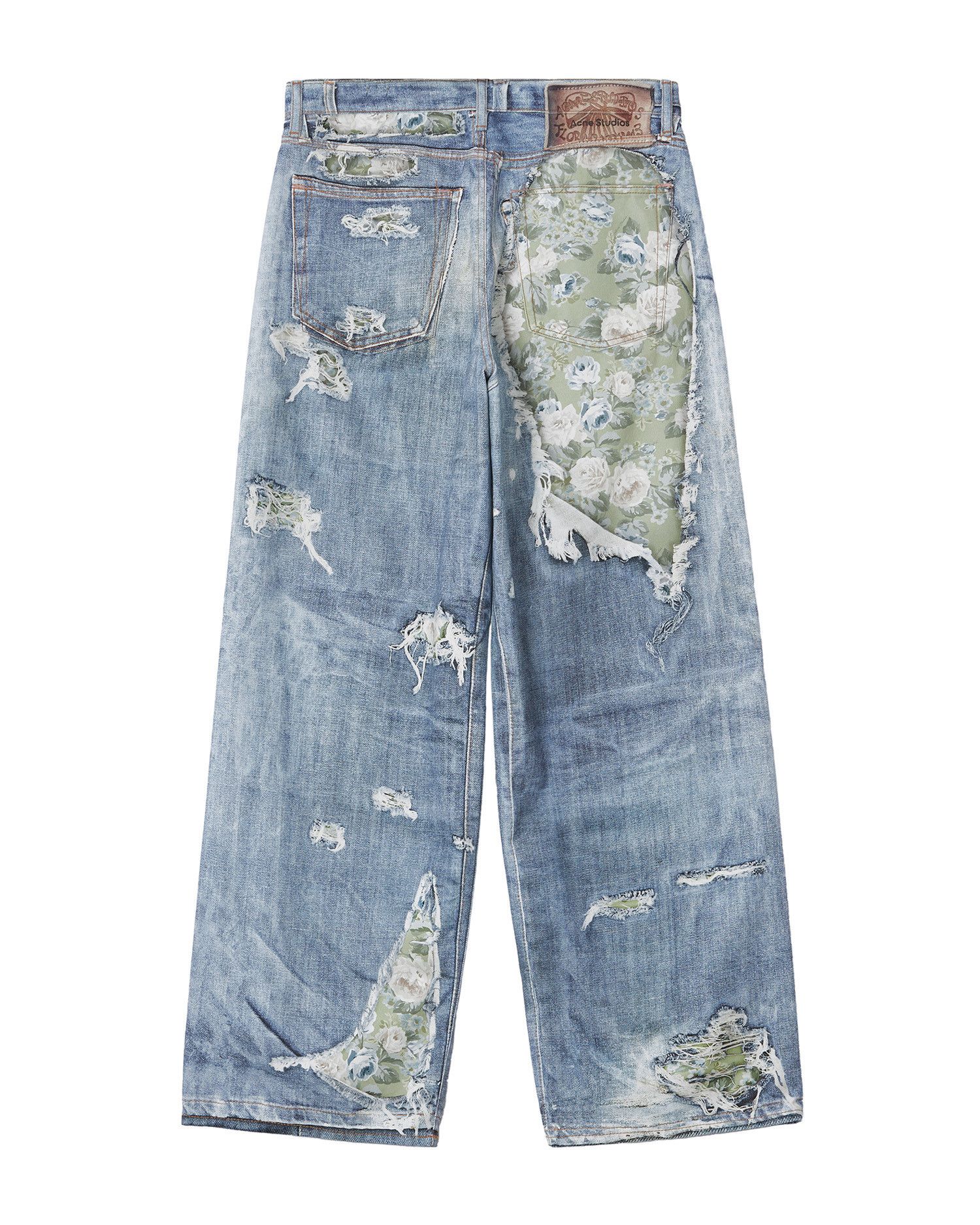 Acne Studios Acne Studios Ripped Floral Spliced Design Jeans Size US 30 / EU 46 - 6 Thumbnail
