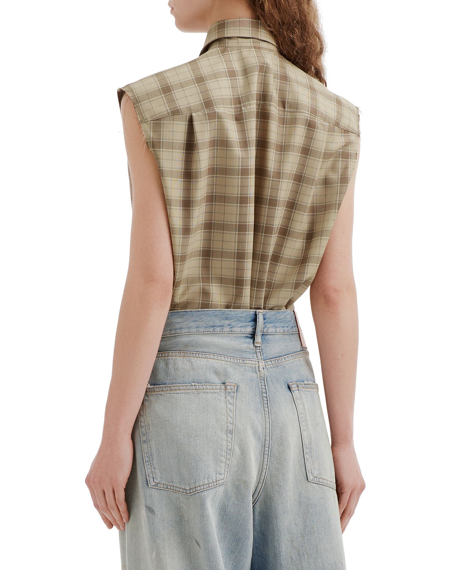 Acne Studios Acne Studios Plaid Sleeveless Shirt Size S / US 4 / IT 40 - 4 Thumbnail