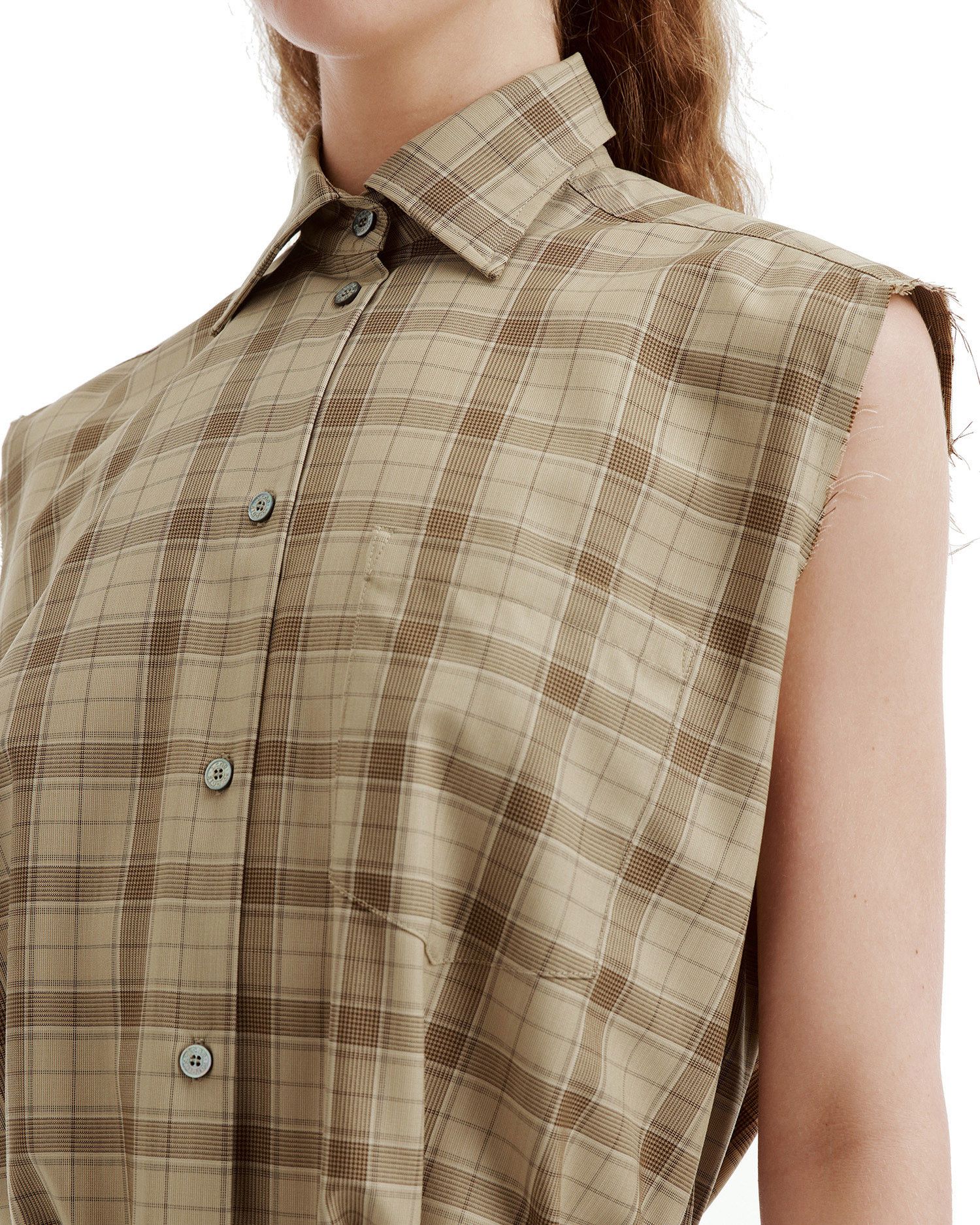 Acne Studios Acne Studios Plaid Sleeveless Shirt Size S / US 4 / IT 40 - 5 Thumbnail