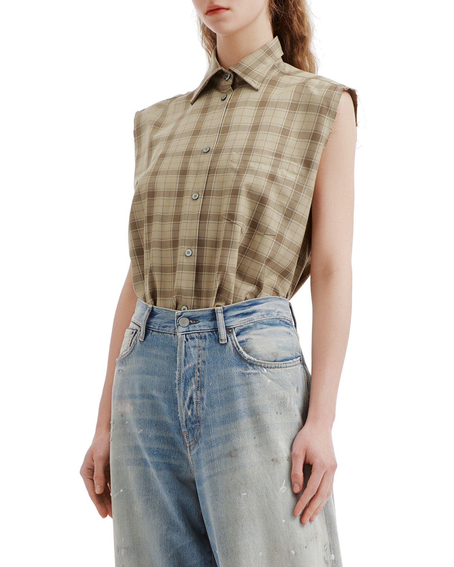 Acne Studios Acne Studios Plaid Sleeveless Shirt Size S / US 4 / IT 40 - 3 Thumbnail
