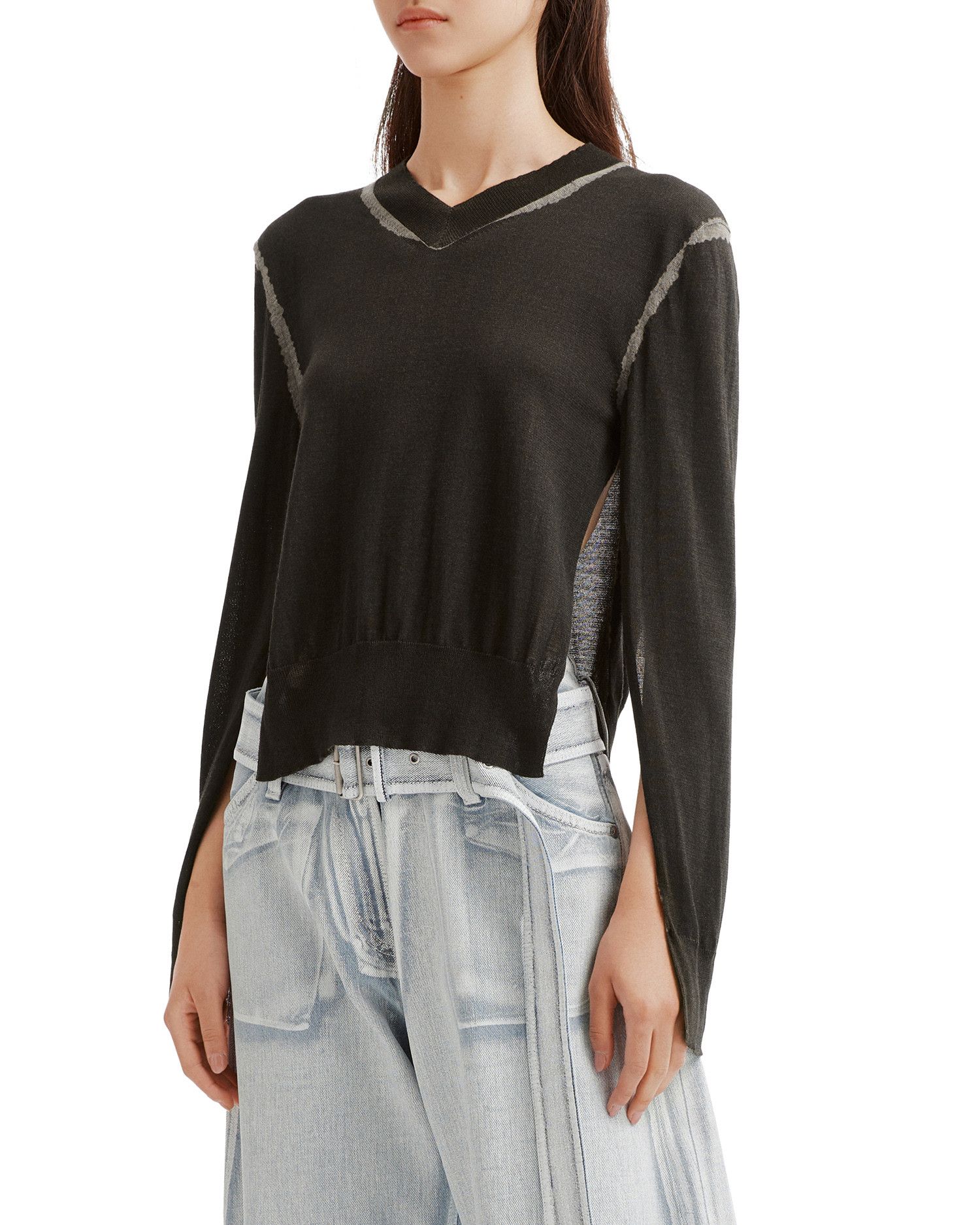 Acne Studios Acne Studios V Collar Knitwear Size S / US 4 / IT 40 - 3 Thumbnail