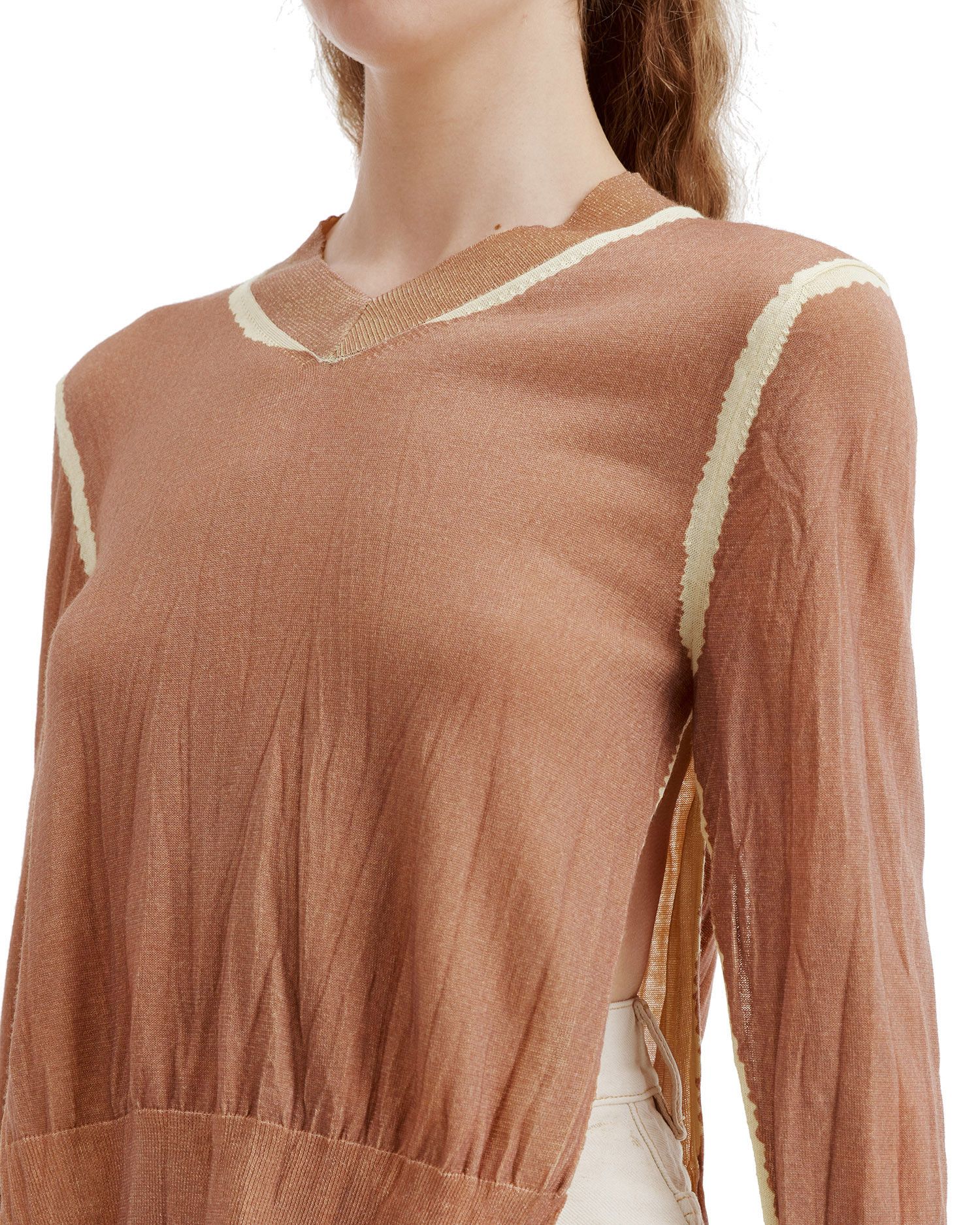 Acne Studios Acne Studios Color Block Edge Ornament V Collar Long Slee... Size S / US 4 / IT 40 - 5 Thumbnail