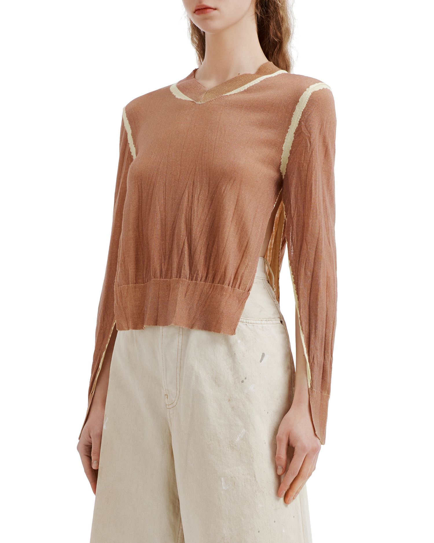 Acne Studios Acne Studios Color Block Edge Ornament V Collar Long Slee... Size S / US 4 / IT 40 - 3 Thumbnail