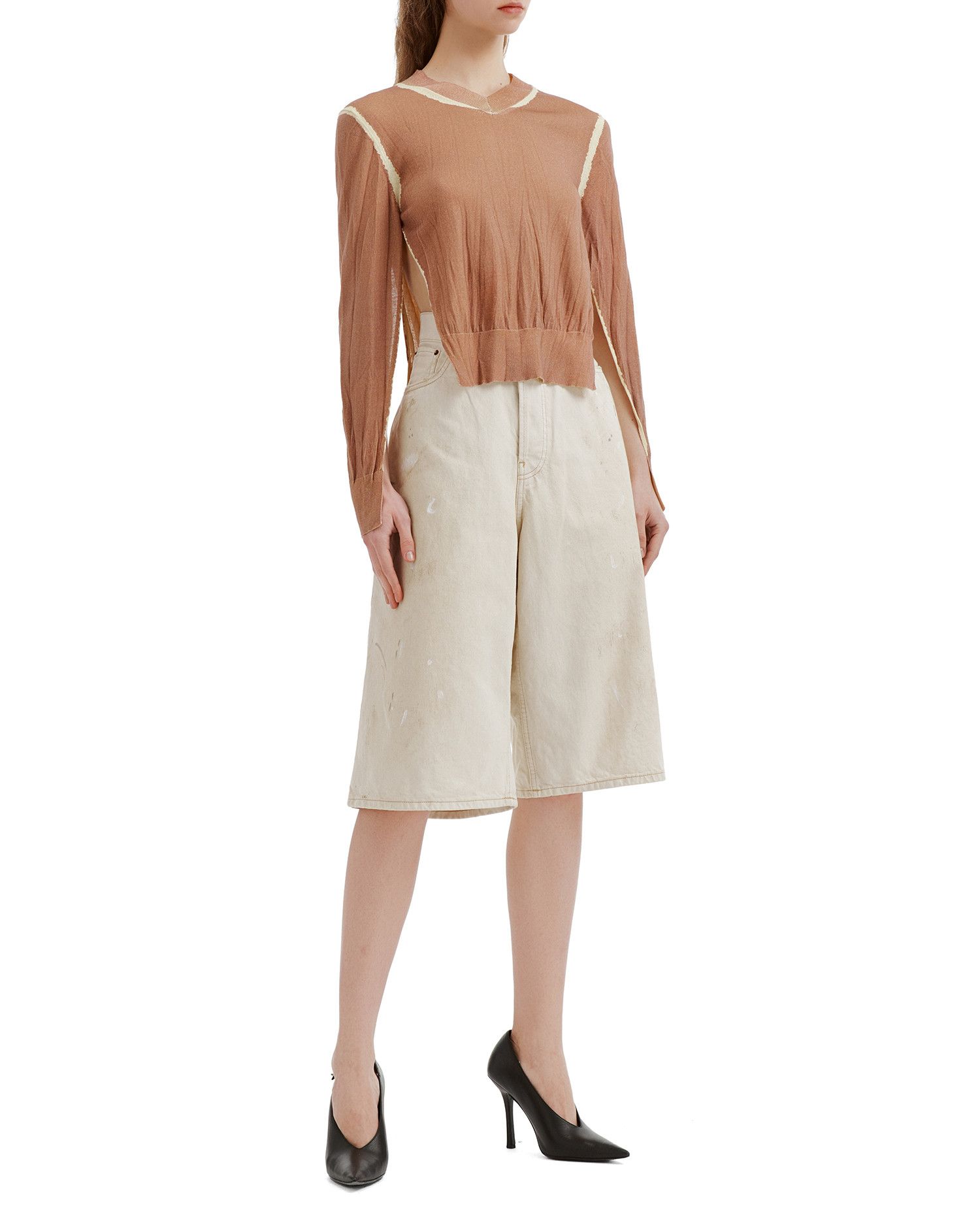 Acne Studios Acne Studios Color Block Edge Ornament V Collar Long Slee... Size XS / US 0-2 / IT 36-38 - 2 Thumbnail