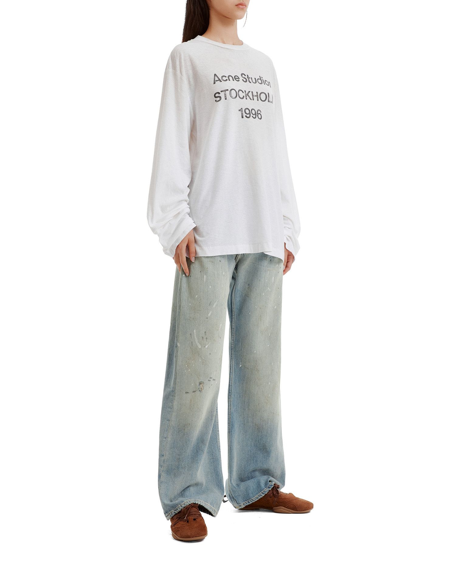 Acne Studios Acne Studios 2021F LOOSE FIT Splatter Straight Jeans Size 25" / US 0 / IT 36 - 2 Thumbnail