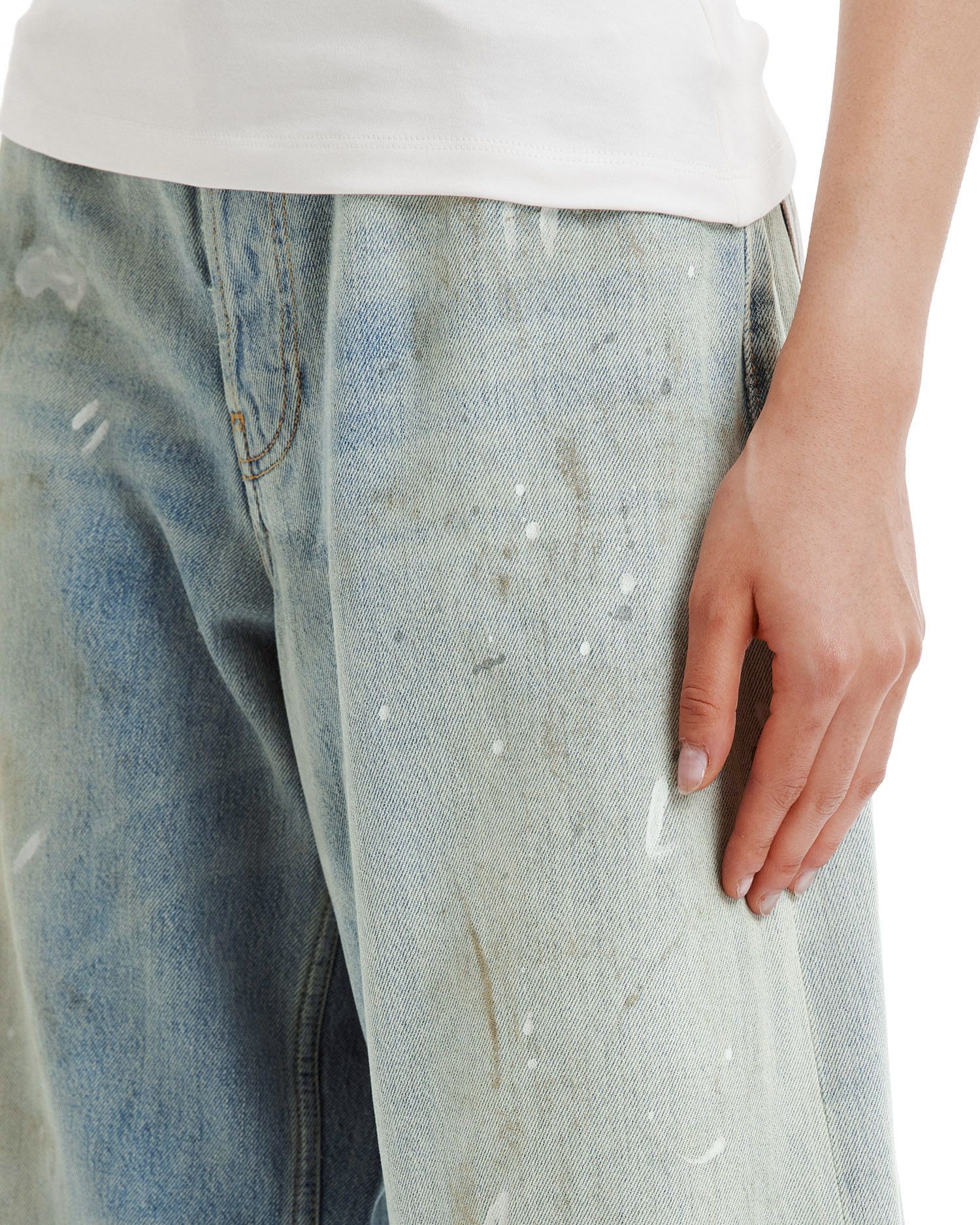 Acne Studios Acne Studios 1981 BAGGY FIT Splatter Distressed Design Jeans Size 22" - 5 Thumbnail