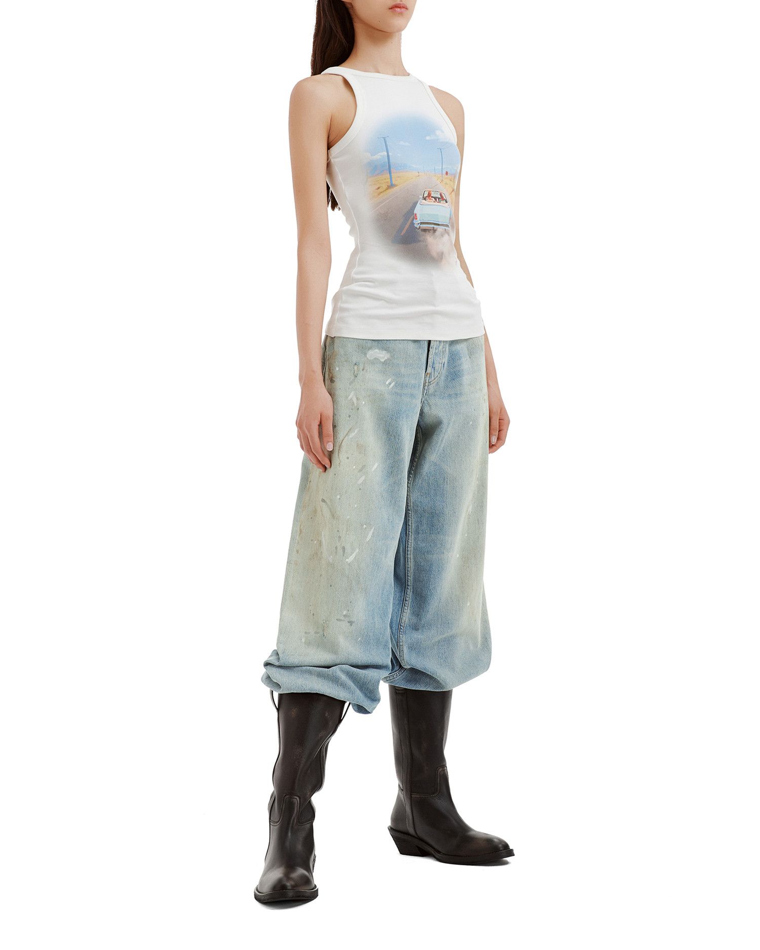 Acne Studios Acne Studios 1981 BAGGY FIT Splatter Distressed Design Jeans Size 22" - 2 Thumbnail