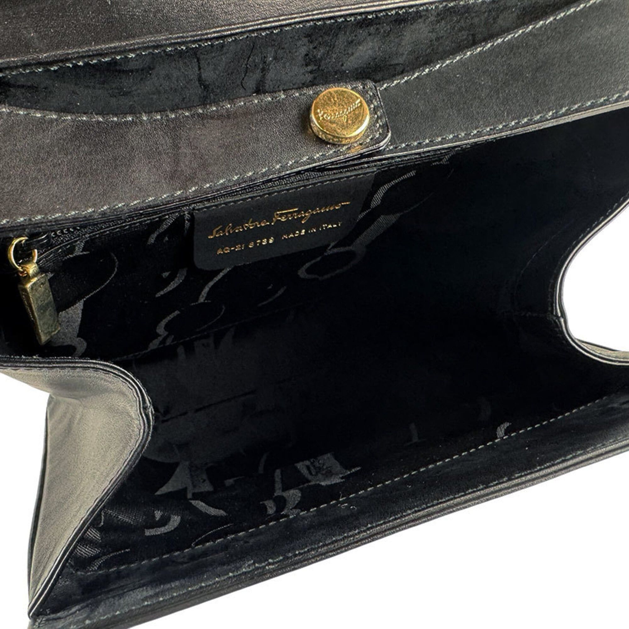 Salvatore Ferragamo Salvatore Ferragamo handbag/shoulder bag, leather, black, women's, z9834 Size ONE SIZE - 5 Thumbnail
