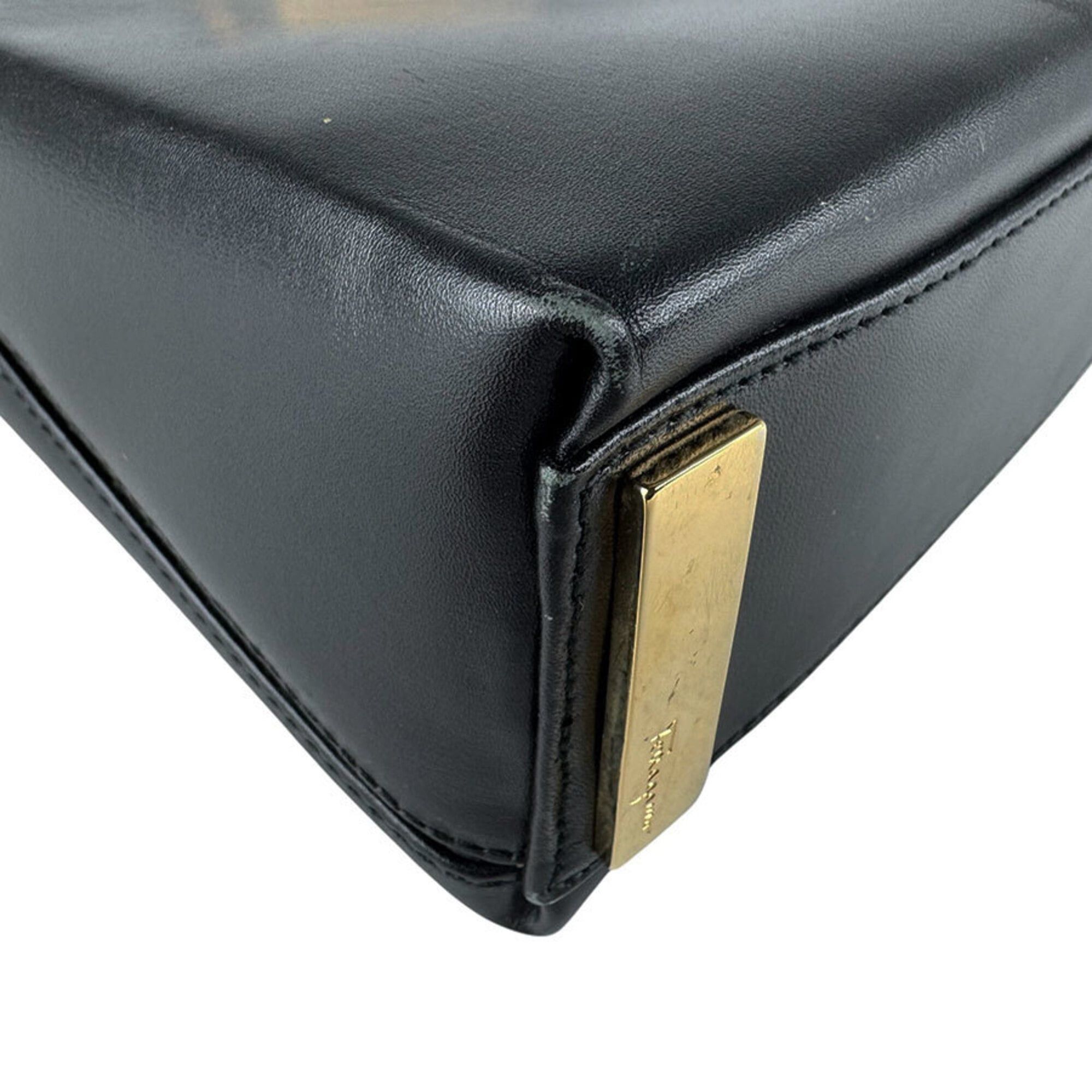Salvatore Ferragamo Salvatore Ferragamo handbag/shoulder bag, leather, black, women's, z9834 Size ONE SIZE - 8 Thumbnail