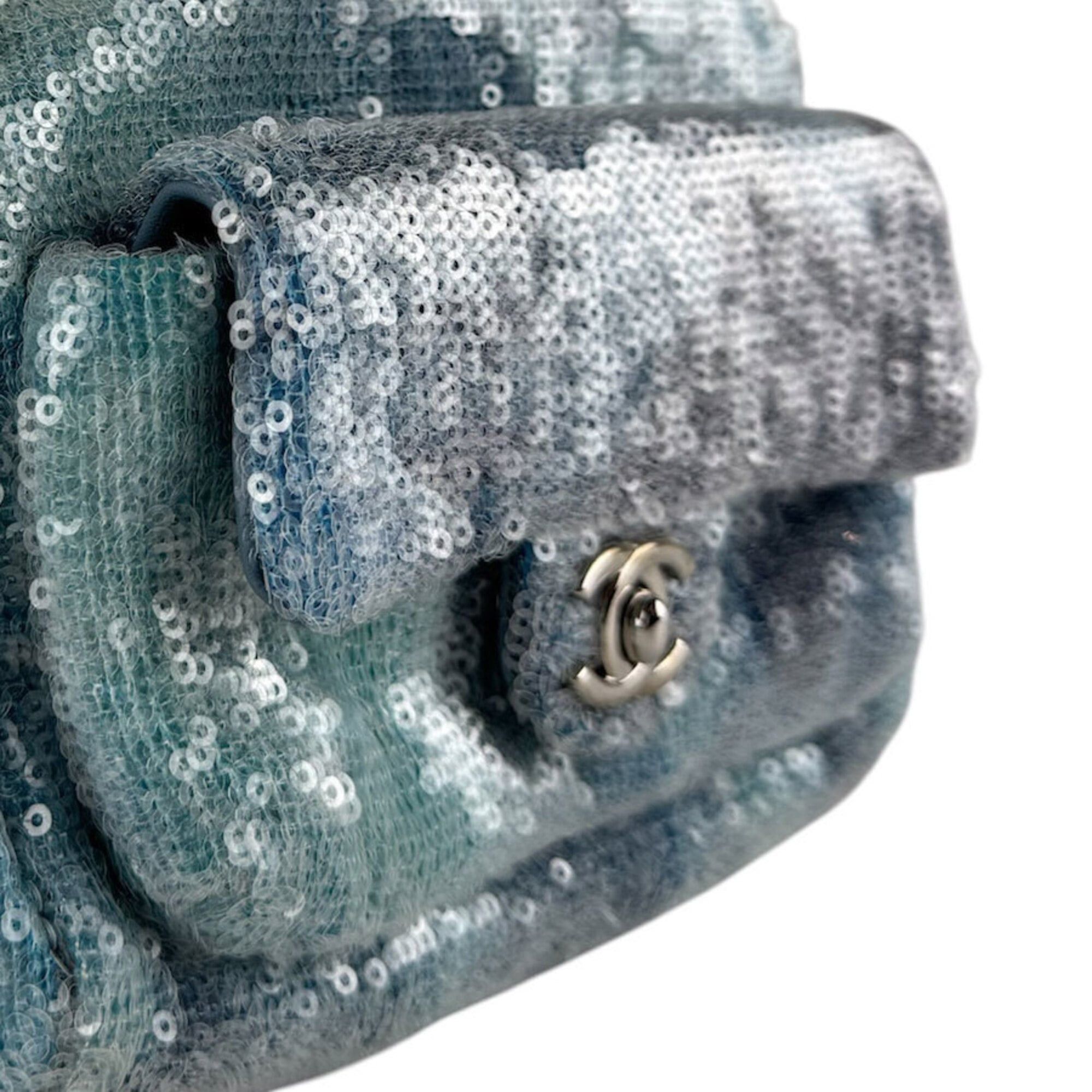Chanel Chanel Backpack, Sequins, Blue, Women's z9865 Size ONE SIZE - 11 Thumbnail