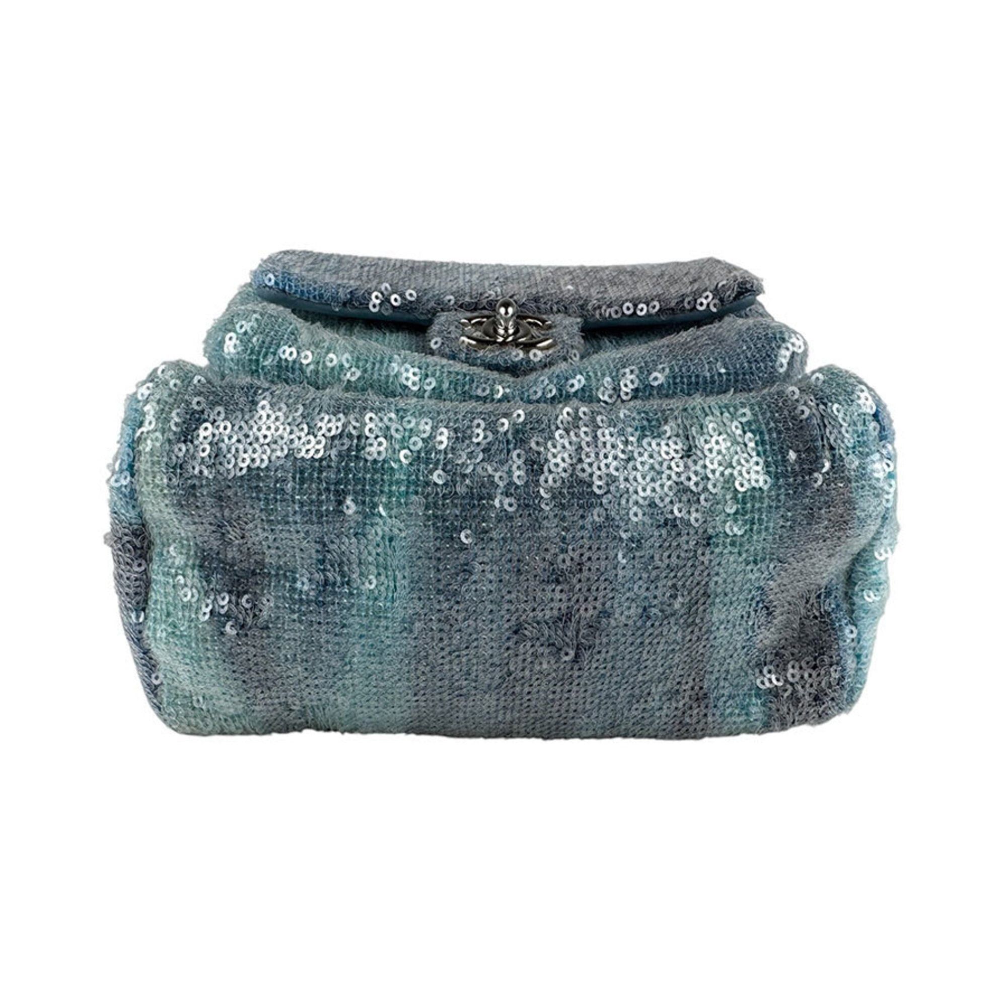 Chanel Chanel Backpack, Sequins, Blue, Women's z9865 Size ONE SIZE - 4 Thumbnail