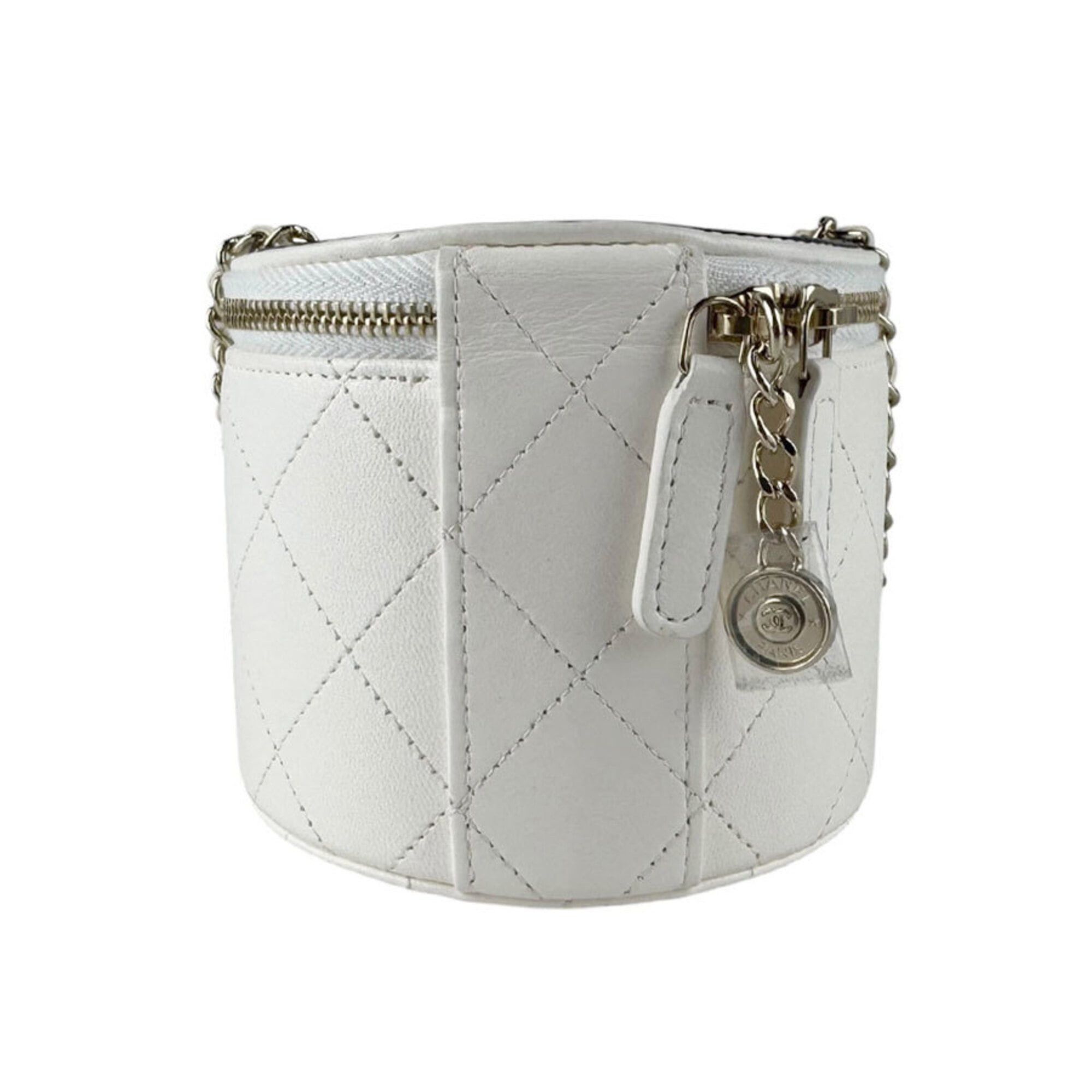 Chanel Chanel Shoulder Bag Leather White Black Women's z9785 Size ONE SIZE - 3 Thumbnail