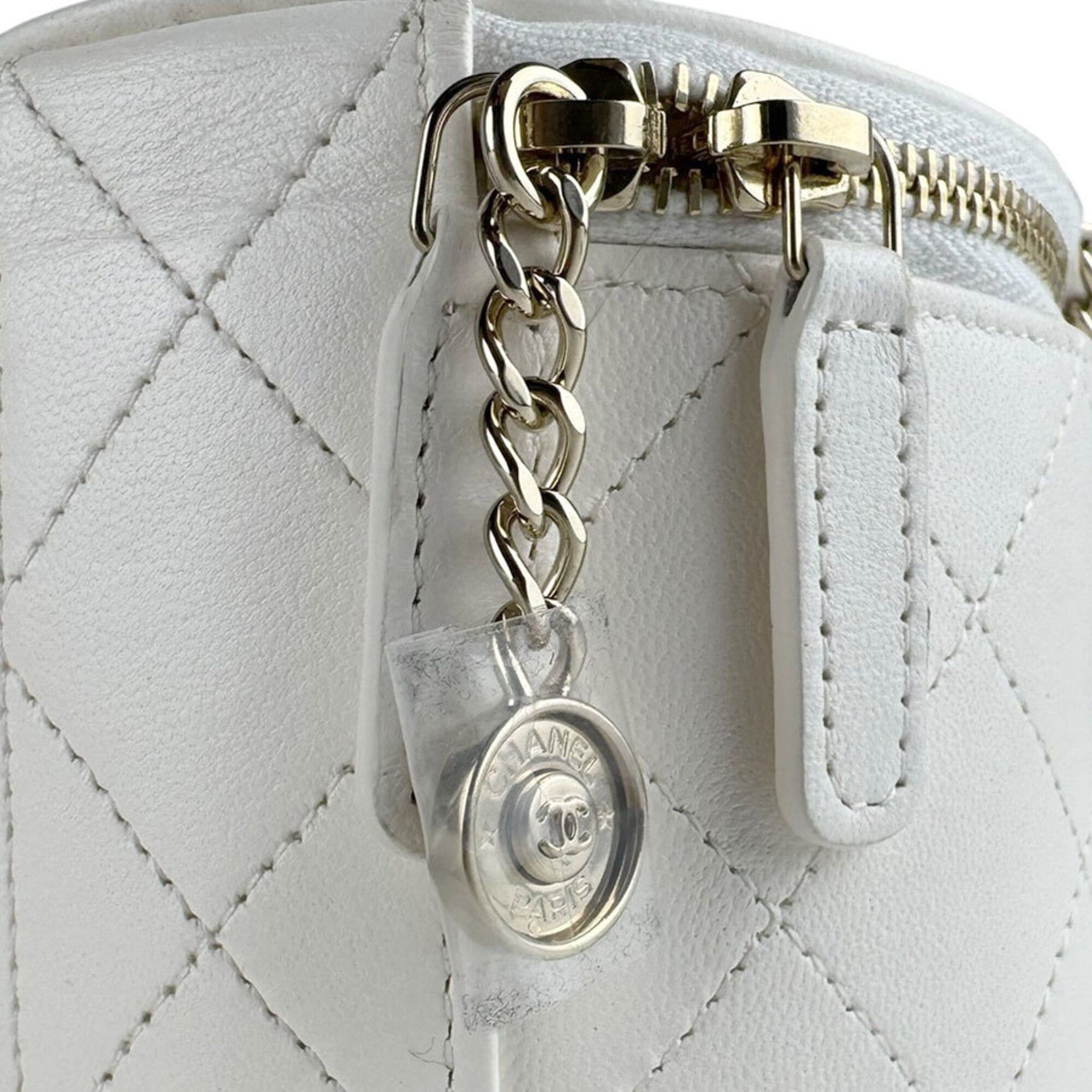 Chanel Chanel Shoulder Bag Leather White Black Women's z9785 Size ONE SIZE - 11 Thumbnail