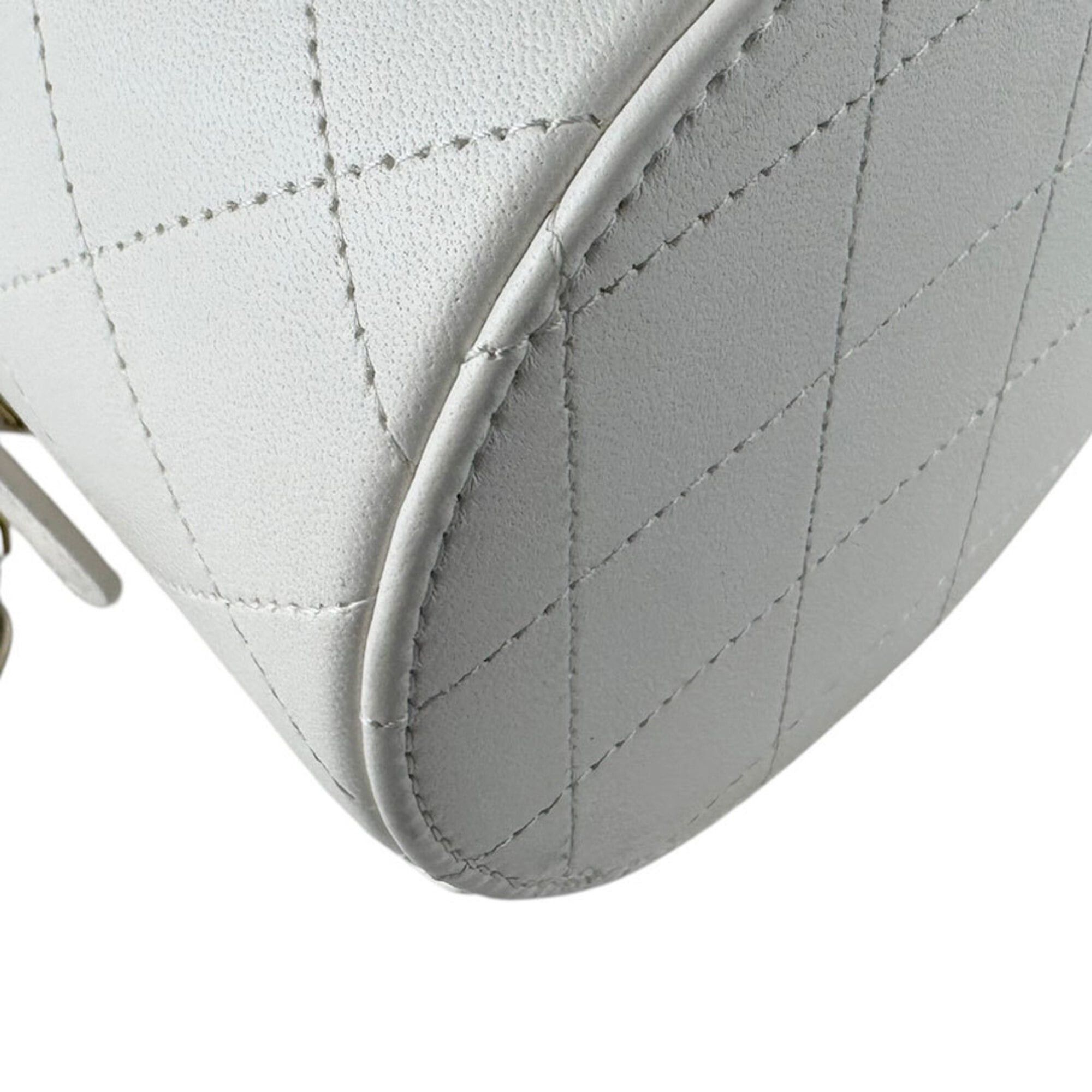 Chanel Chanel Shoulder Bag Leather White Black Women's z9785 Size ONE SIZE - 8 Thumbnail