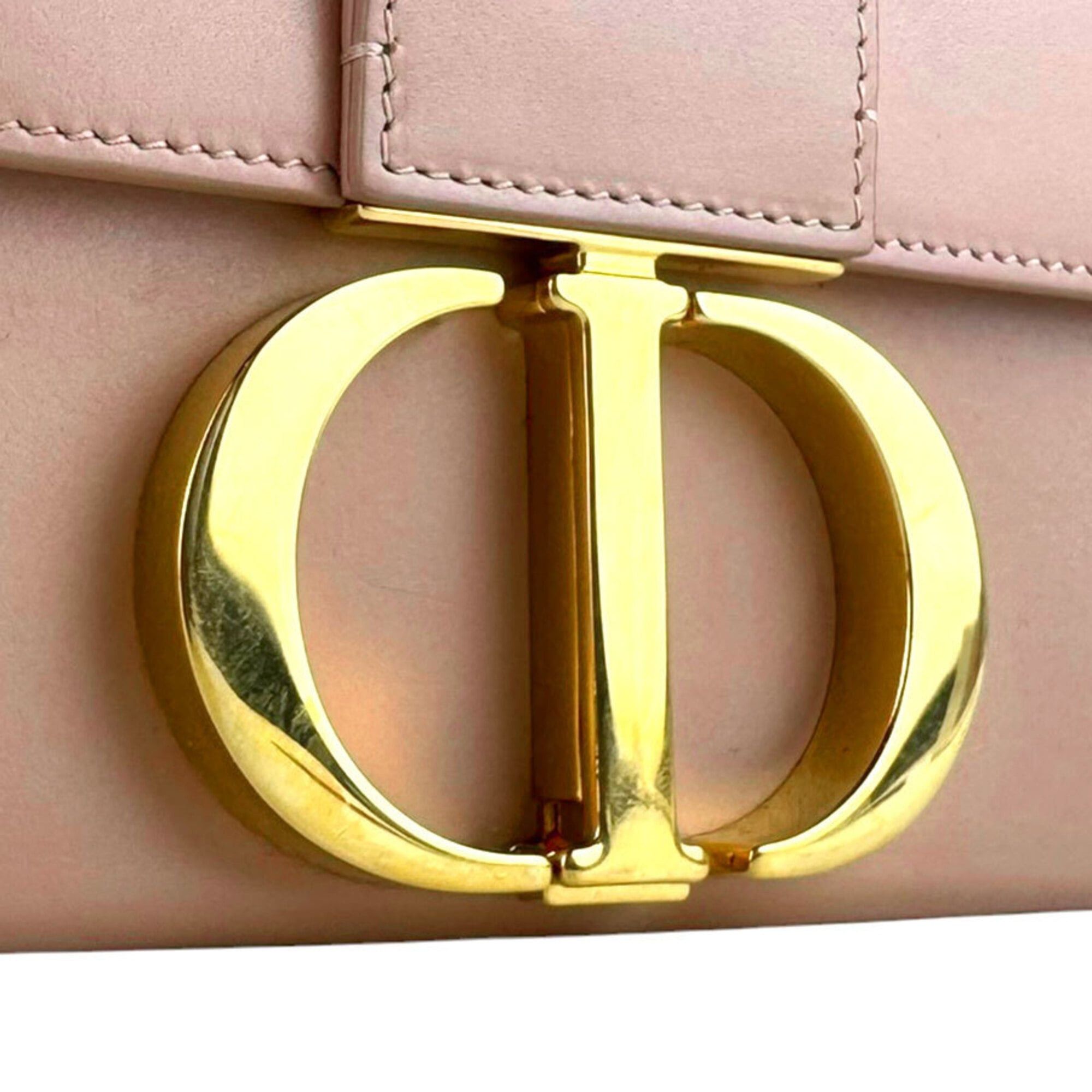 Dior Christian Dior 30 Montaigne Leather Shoulder Bag, Pink Beige, Women's (z9782) Size ONE SIZE - 11 Thumbnail