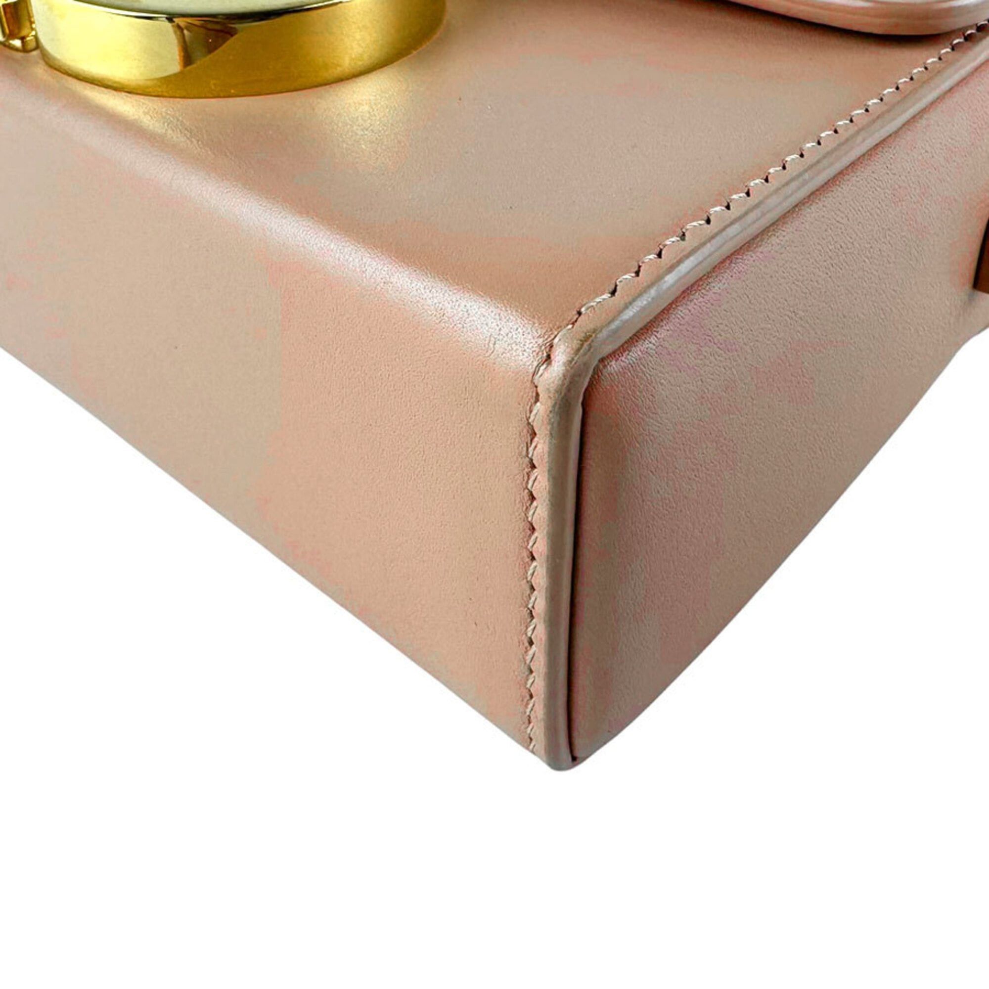 Dior Christian Dior 30 Montaigne Leather Shoulder Bag, Pink Beige, Women's (z9782) Size ONE SIZE - 9 Thumbnail