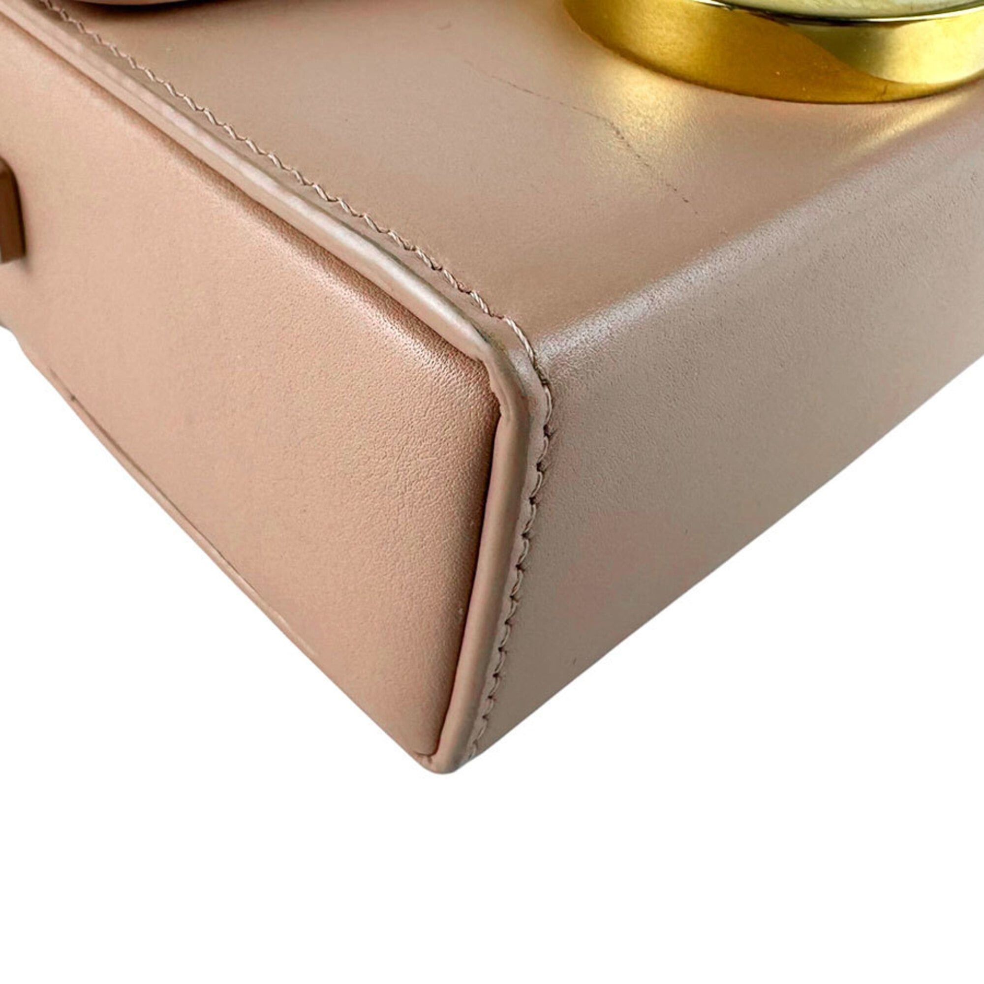Dior Christian Dior 30 Montaigne Leather Shoulder Bag, Pink Beige, Women's (z9782) Size ONE SIZE - 8 Thumbnail