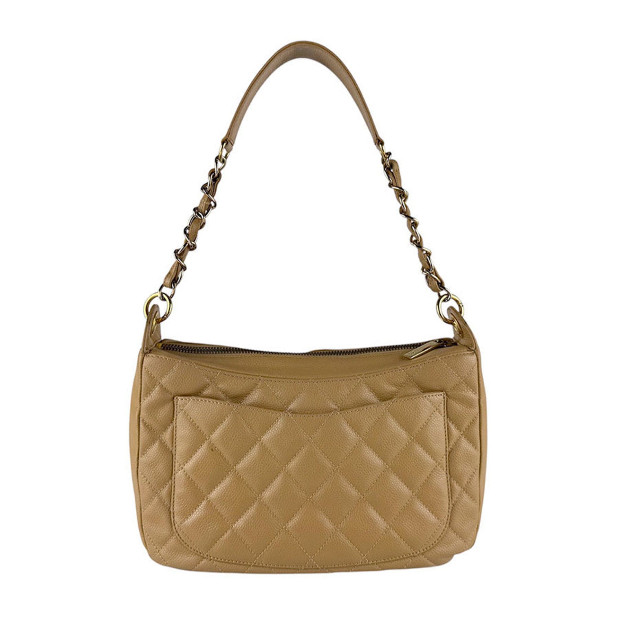Chanel Chanel Shoulder Bag, Caviar Leather, Camel, Women's z9872 Size ONE SIZE - 3 Thumbnail