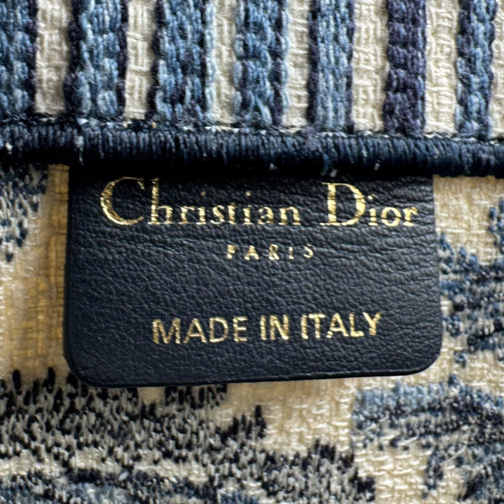 Dior Christian Dior handbag, Book Tote, large, canvas, navy, women's, z9878 Size ONE SIZE - 12 Thumbnail