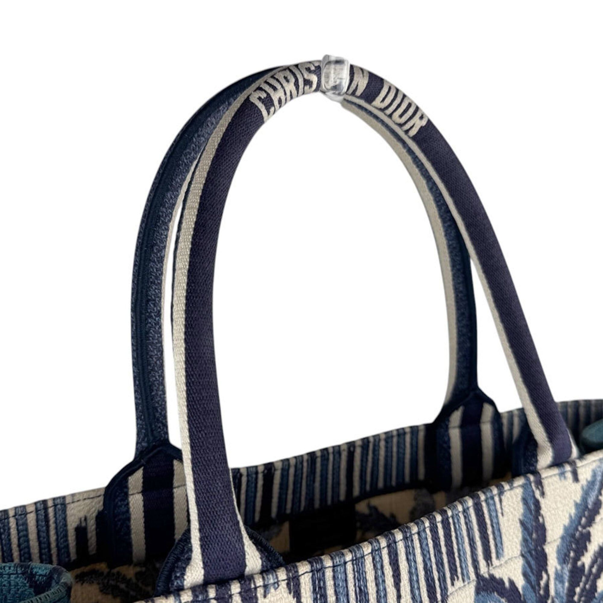 Dior Christian Dior handbag, Book Tote, large, canvas, navy, women's, z9878 Size ONE SIZE - 9 Thumbnail