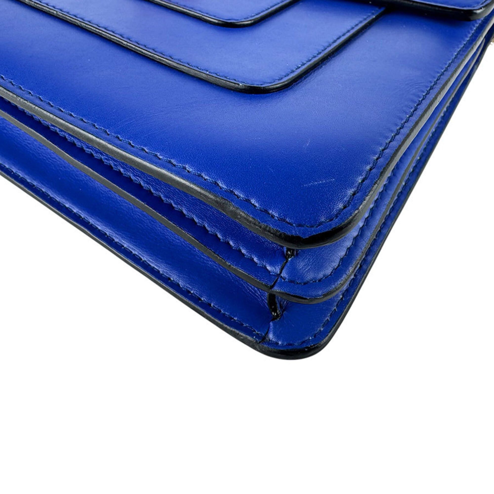 Bvlgari Bulgari BVLGARI Serpenti Forever Shoulder Bag, Leather, Blue, Women's z9850 Size ONE SIZE - 9 Thumbnail