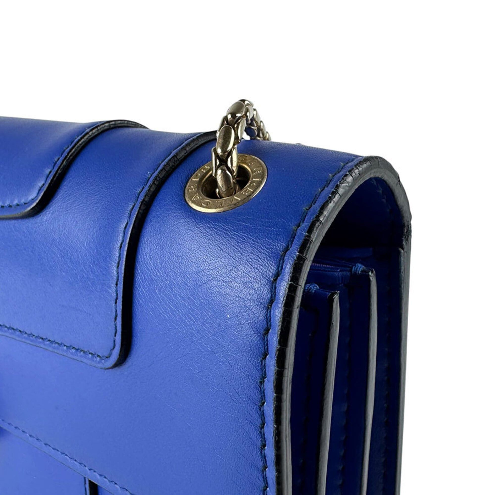 Bvlgari Bulgari BVLGARI Serpenti Forever Shoulder Bag, Leather, Blue, Women's z9850 Size ONE SIZE - 7 Thumbnail