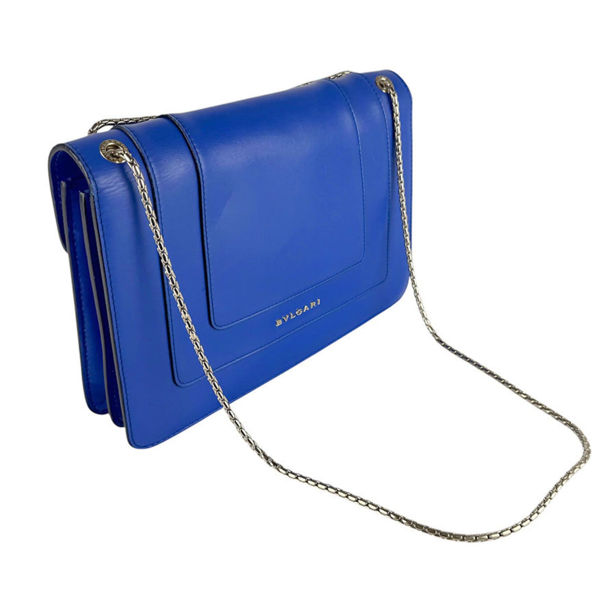 Bvlgari Bulgari BVLGARI Serpenti Forever Shoulder Bag, Leather, Blue, Women's z9850 Size ONE SIZE - 10 Thumbnail