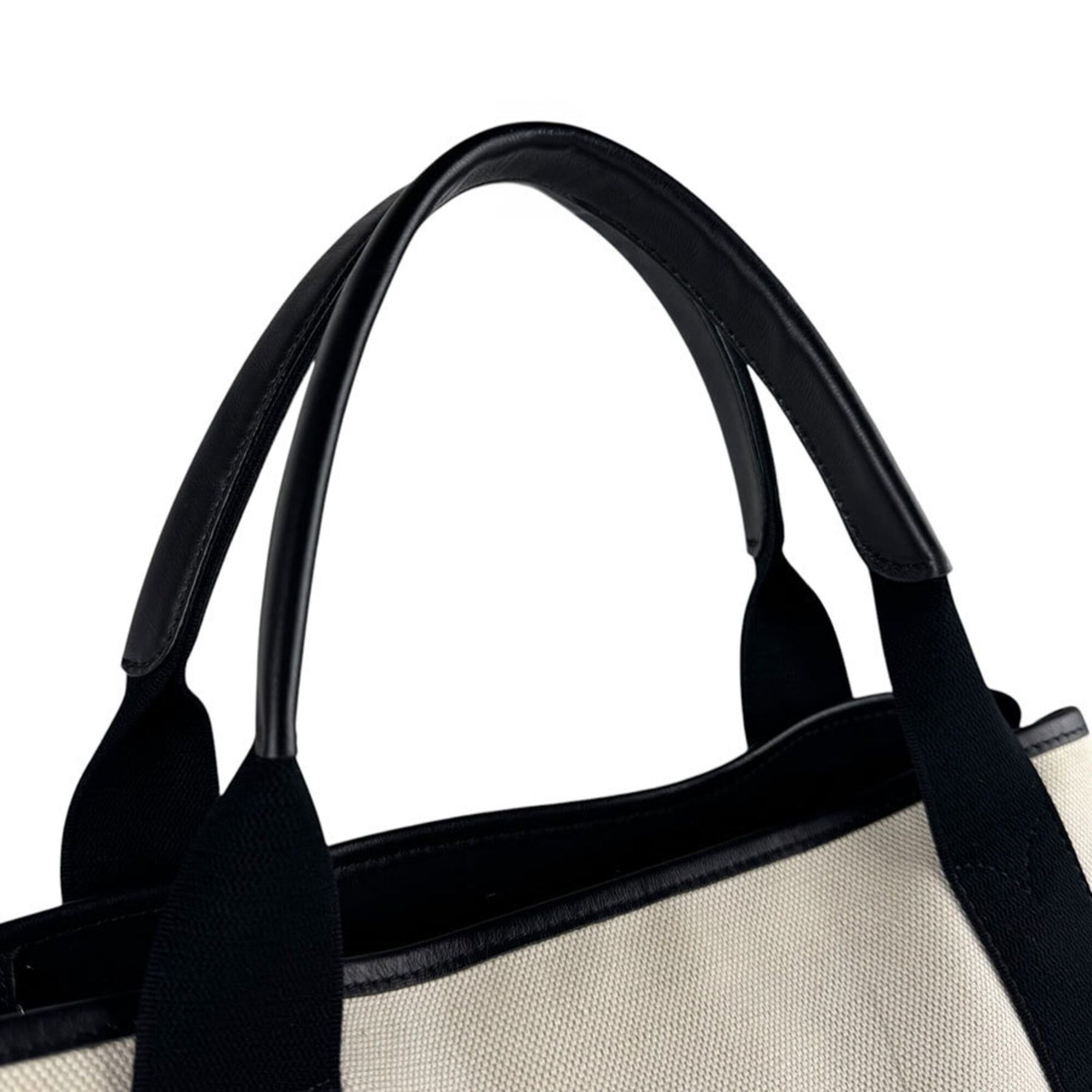 Balenciaga Balenciaga handbag/tote bag, Navy Cabas S, canvas and leather, black ivory, women's, 339933 z9852 Size ONE SIZE - 10 Thumbnail